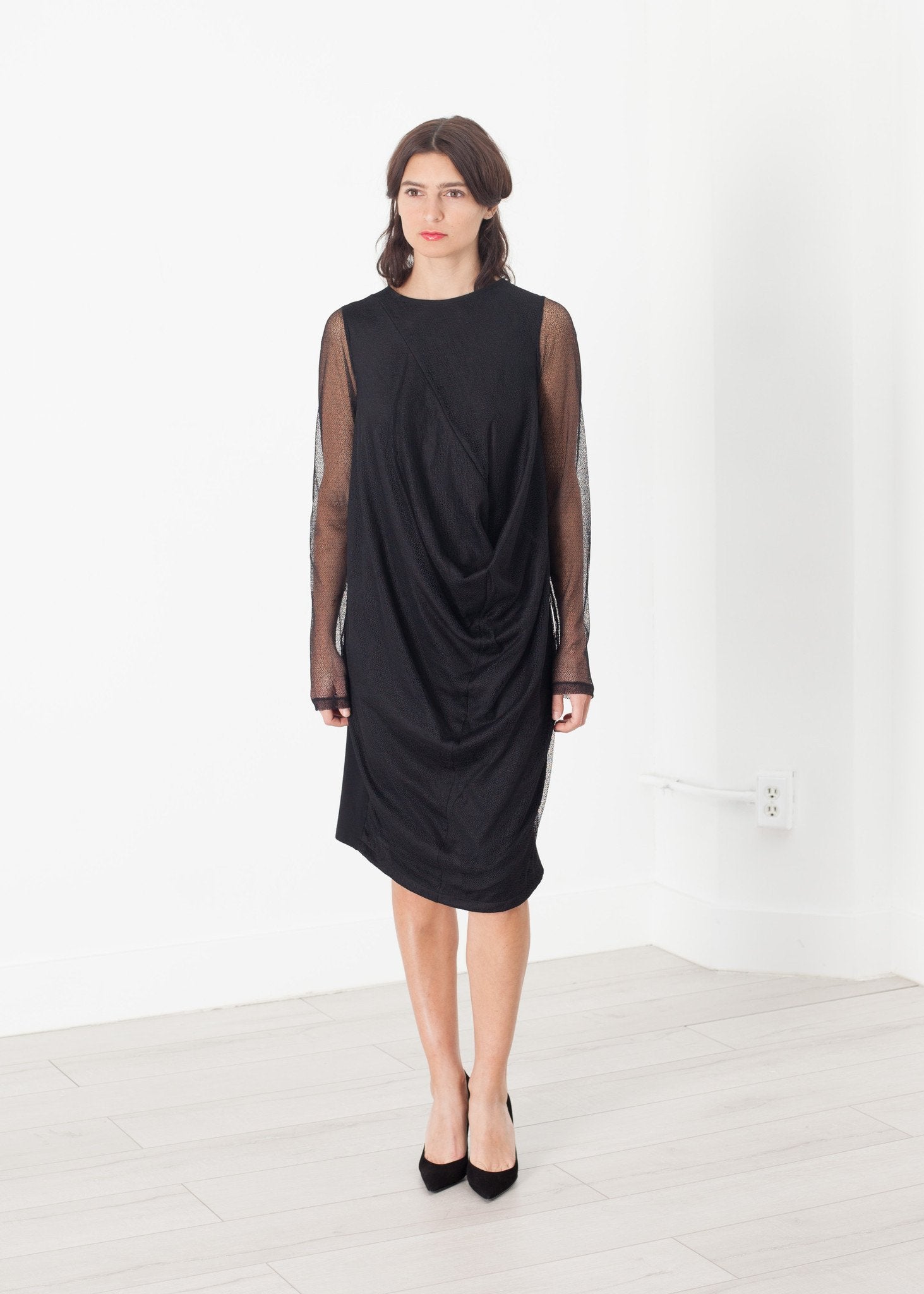 Net Dress in Black - annaclothes