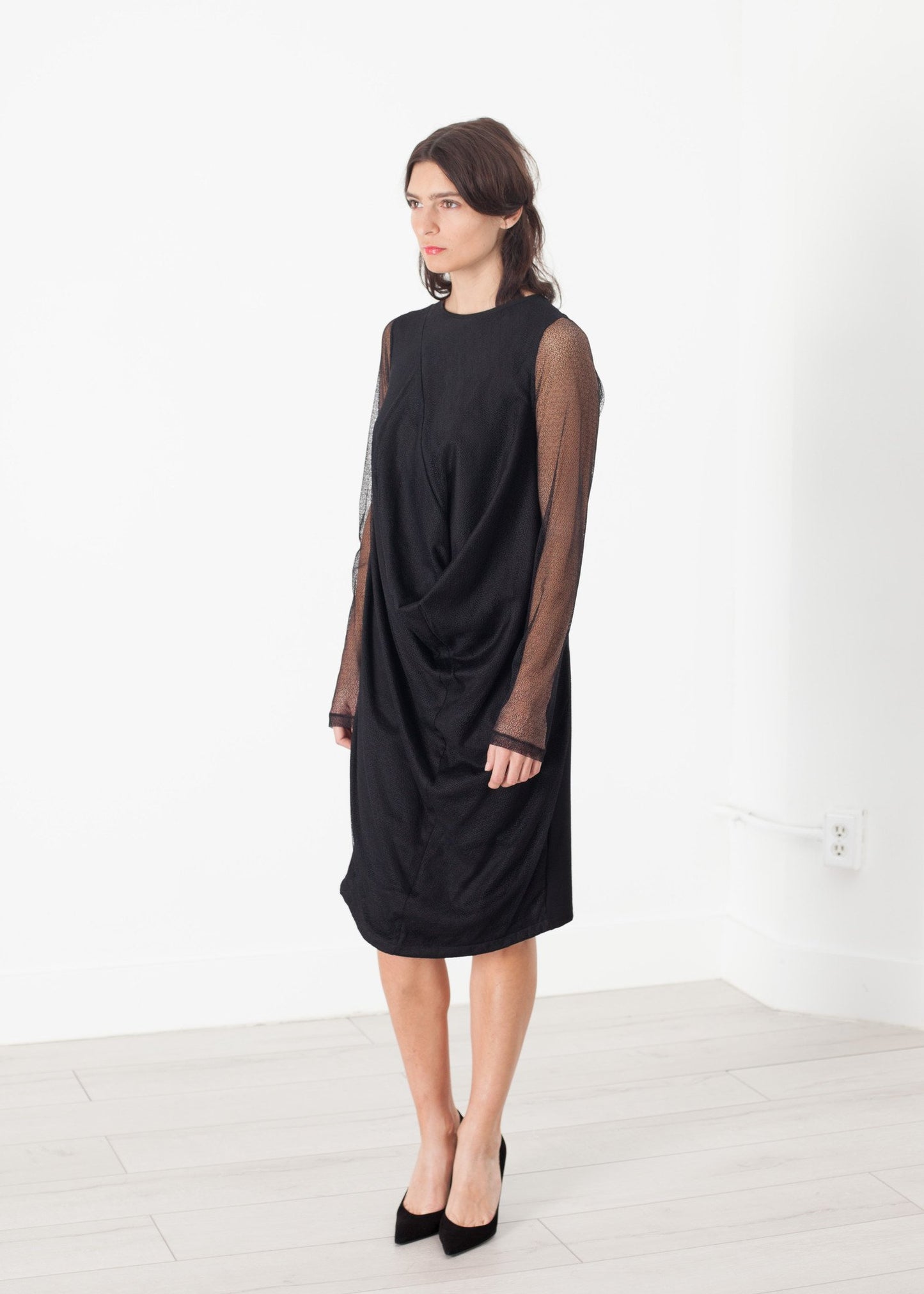 Net Dress in Black - annaclothes