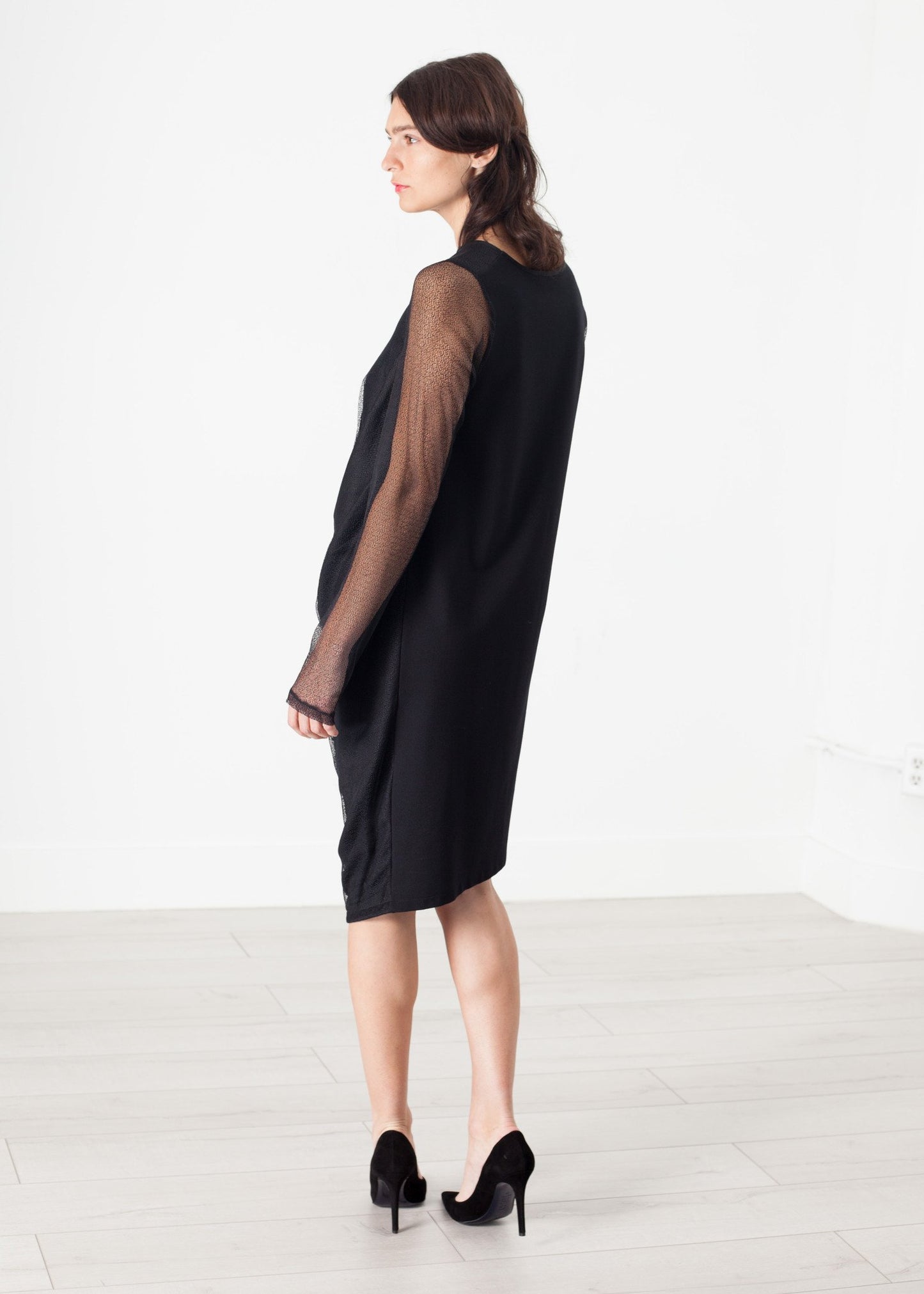 Net Dress in Black - annaclothes