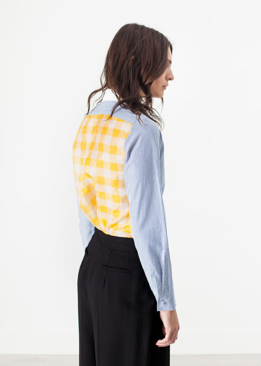 Longsleeve Blouse in Blue Stripe - annaclothes