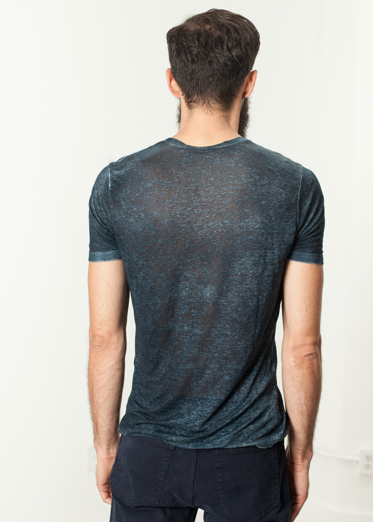 Melange T-Shirt in Navy/Black - annaclothes