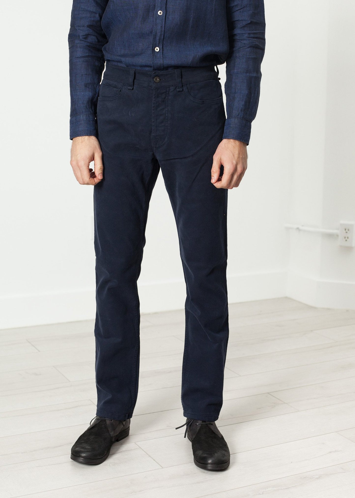 Alex Twill Pant in Navy - annaclothes