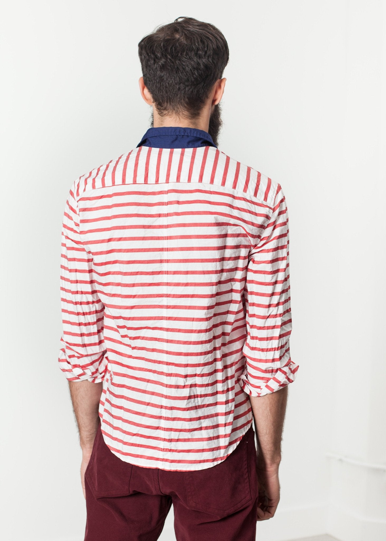 Luke Shirt in Red Stripe - annaclothes