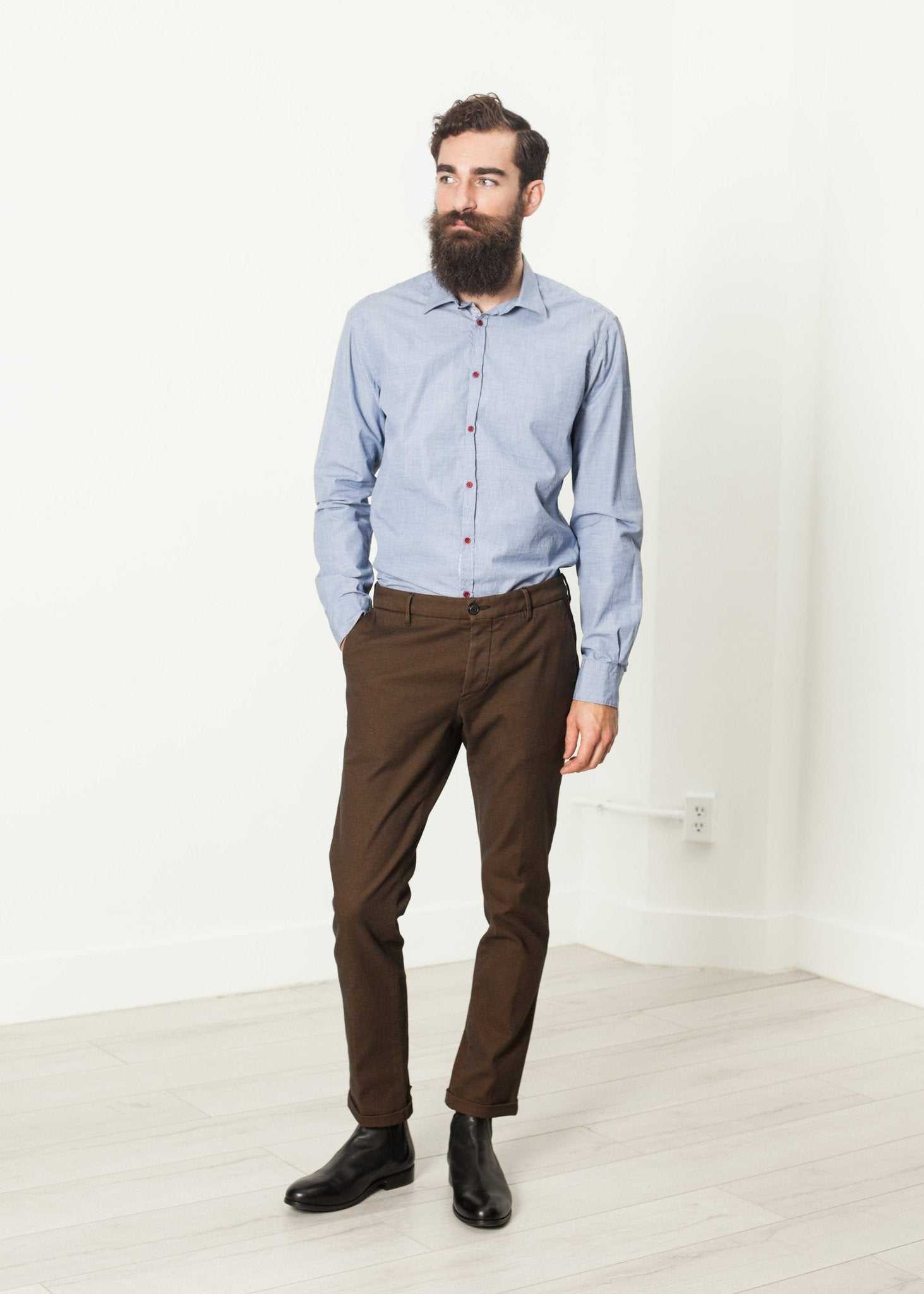 Diamond Weave Trouser in Hazel - annaclothes