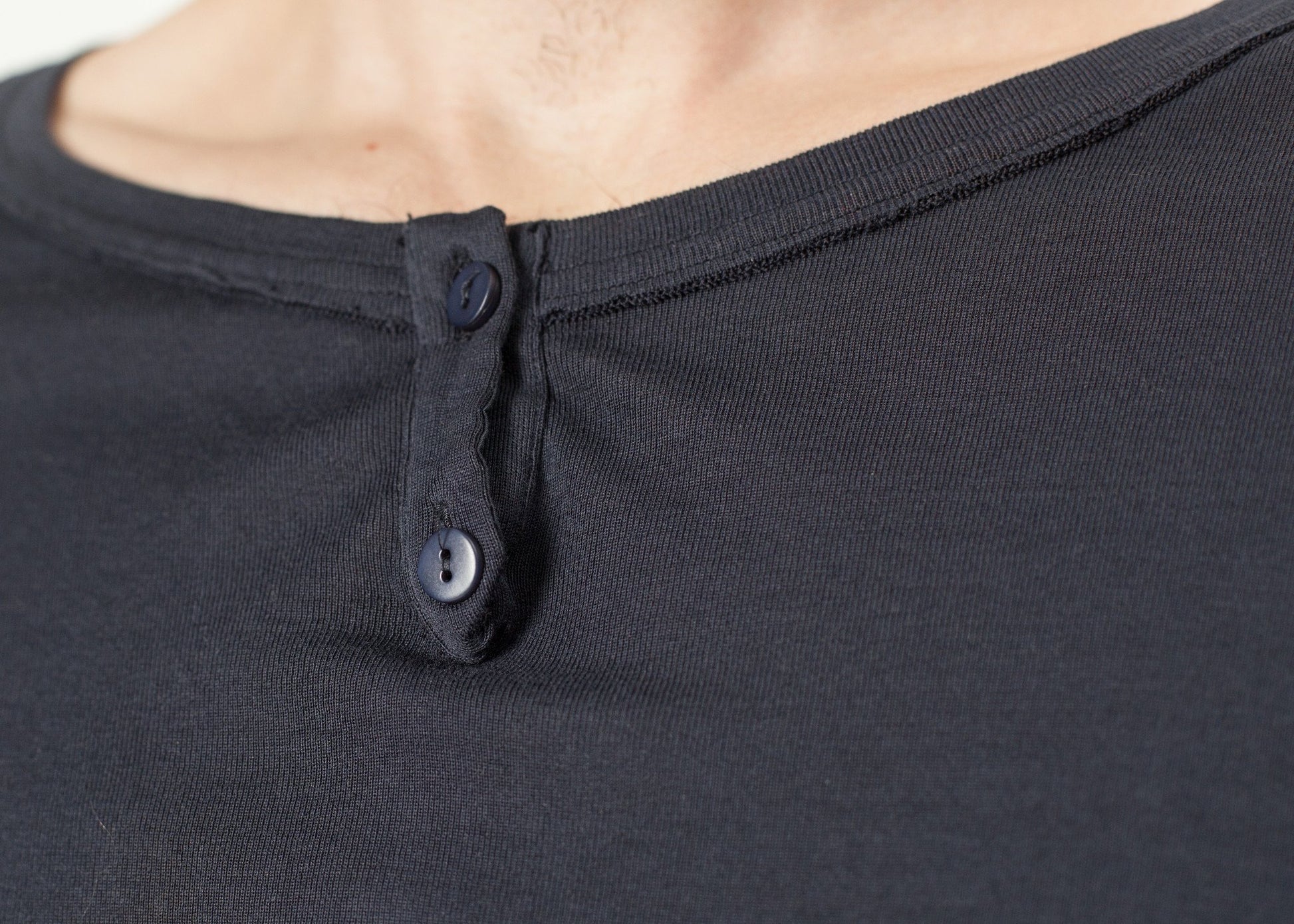 Cotton Henley in Blue Grey - annaclothes