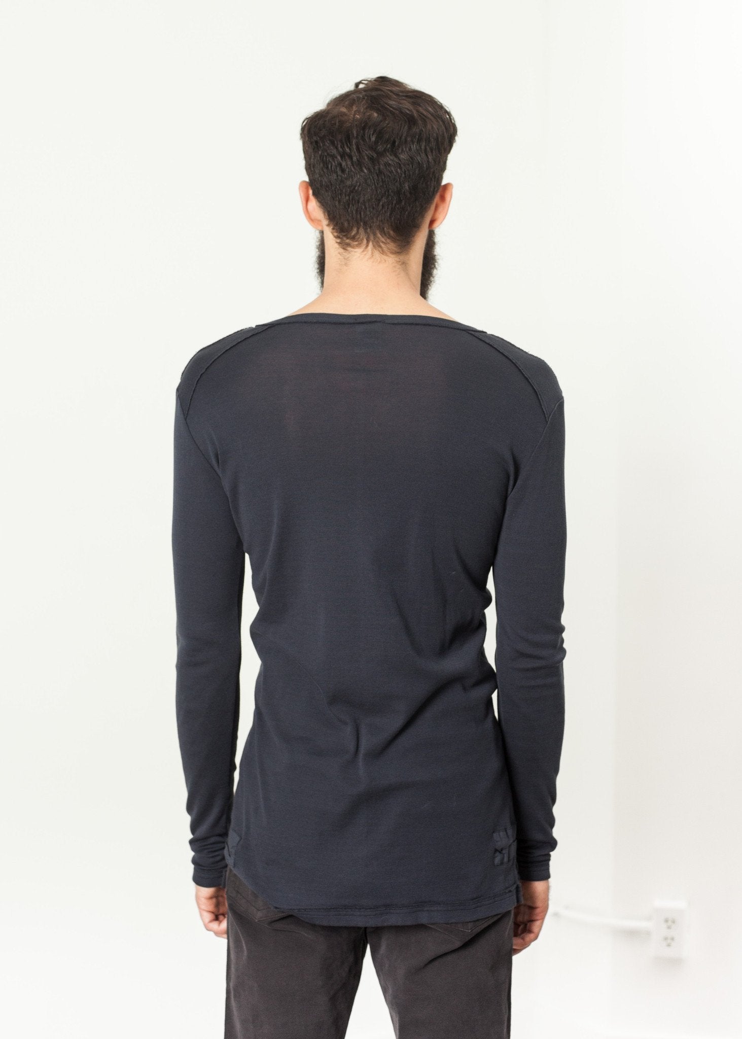 Cotton Henley in Blue Grey - annaclothes
