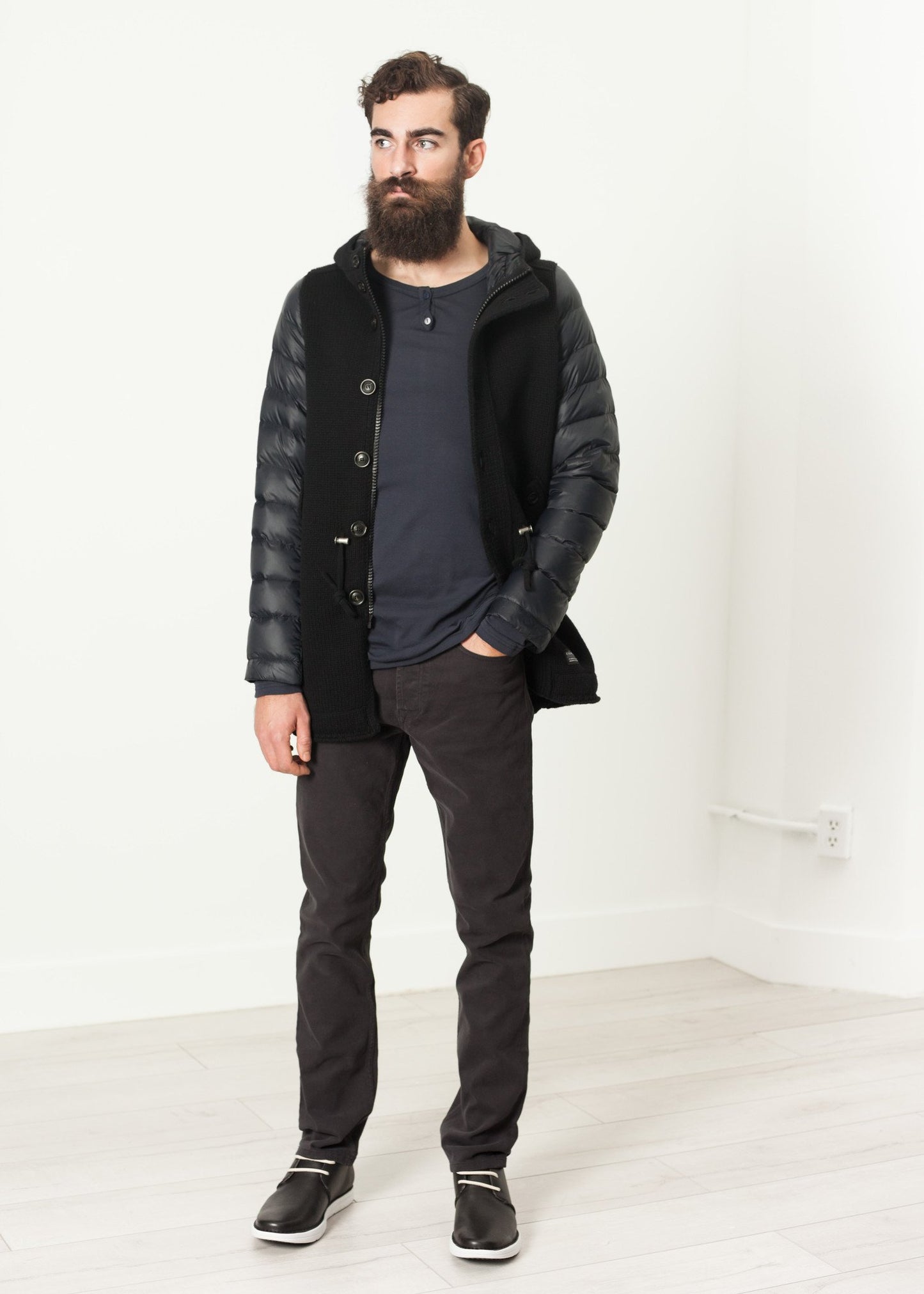 Hooded Parka in Black - annaclothes
