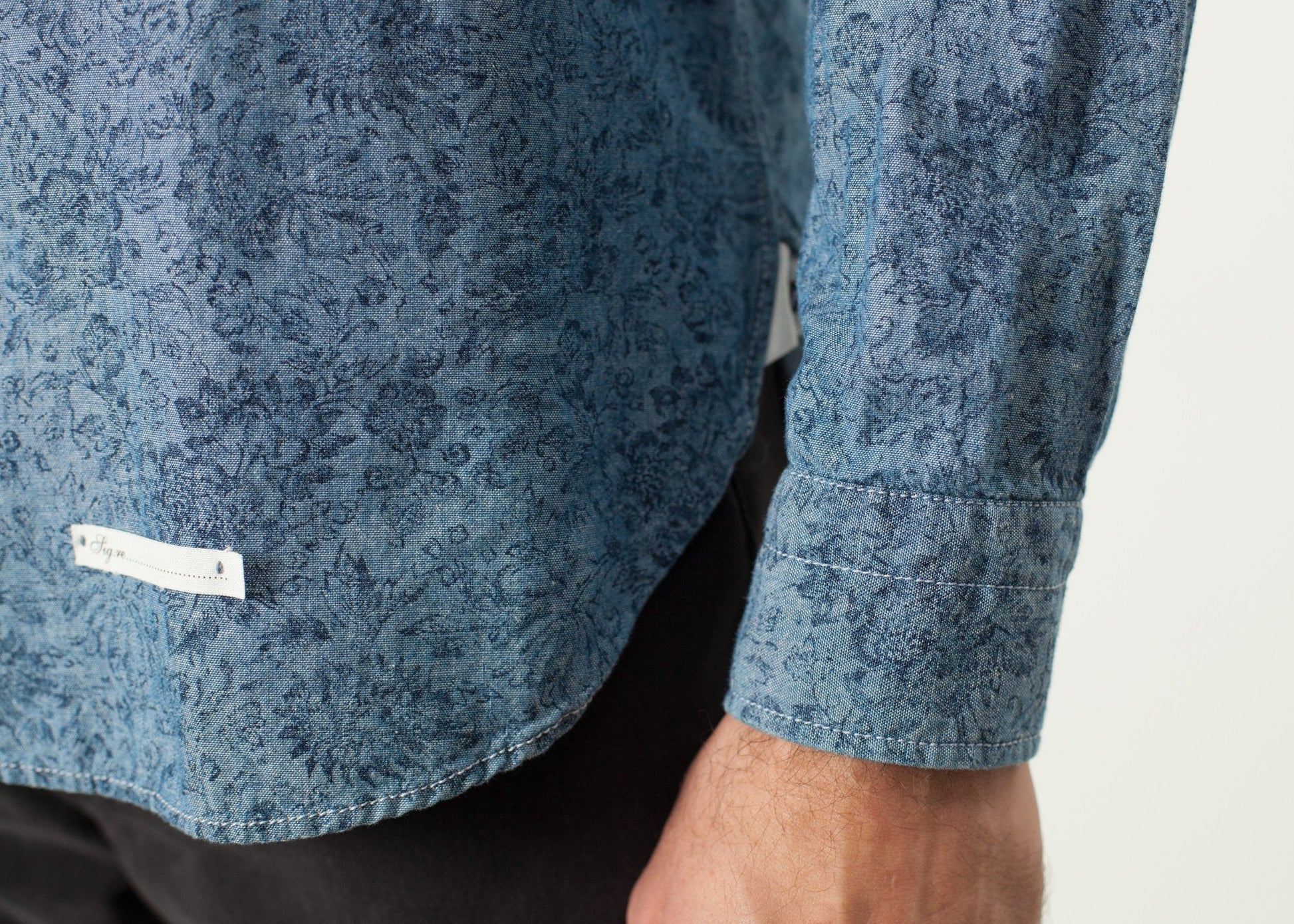 Floral Button-Up in Blue - annaclothes