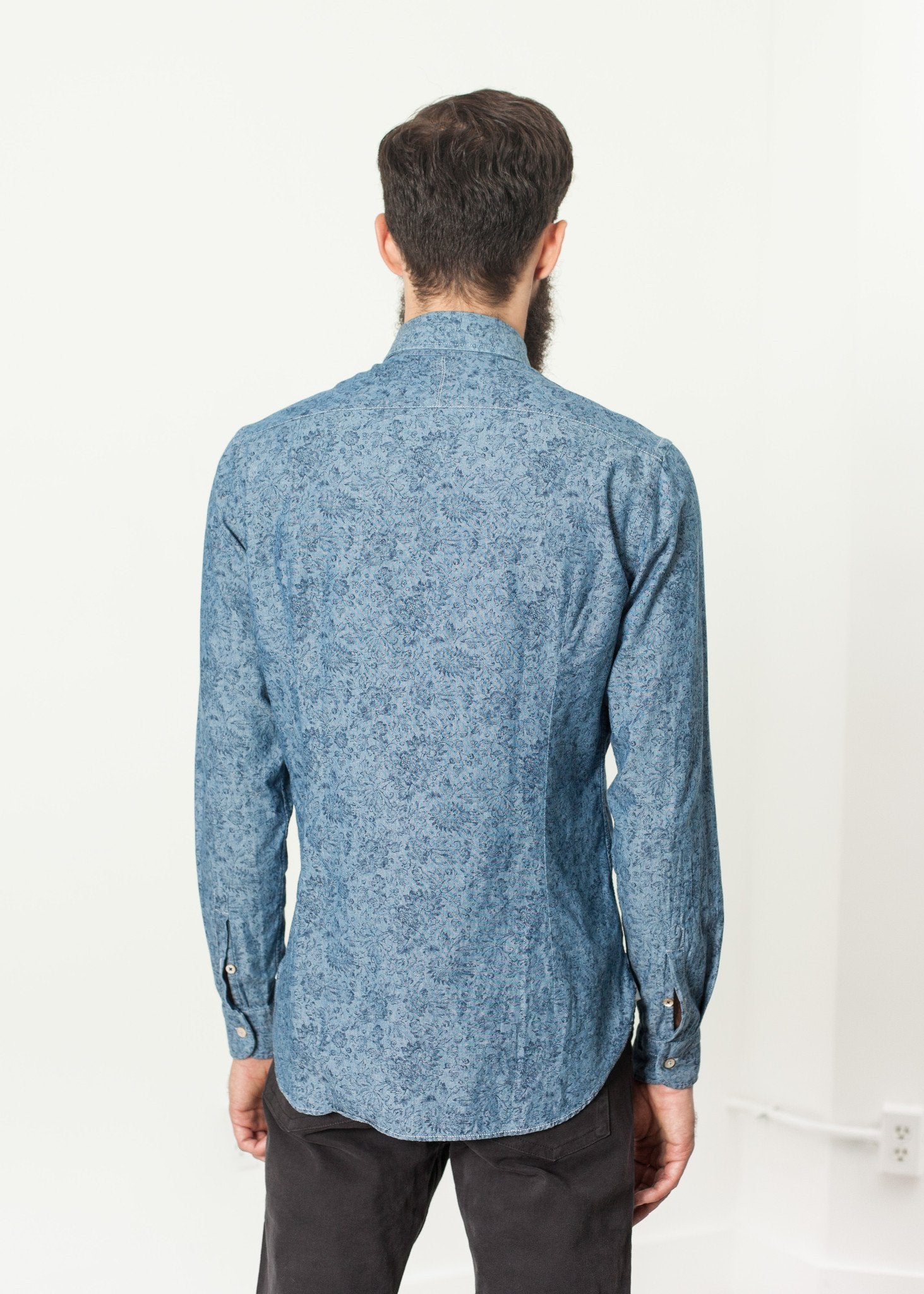 Floral Button-Up in Blue - annaclothes