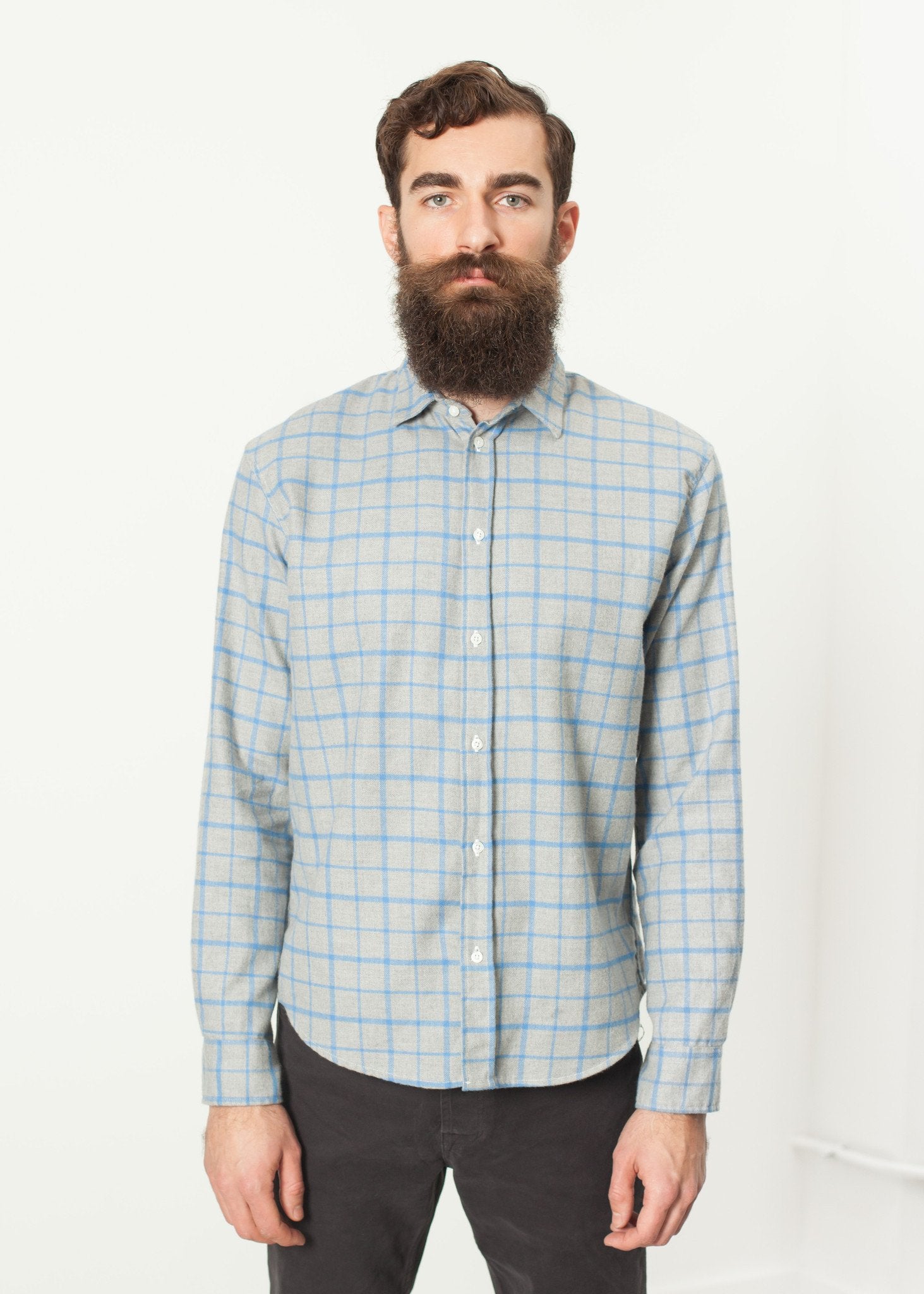 Paul Shirt in Grey Flannel - annaclothes
