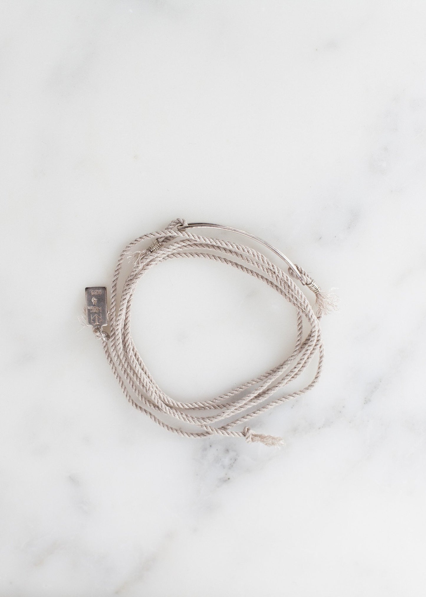 Bracelet 85 in Grey Silk/Silver - annaclothes