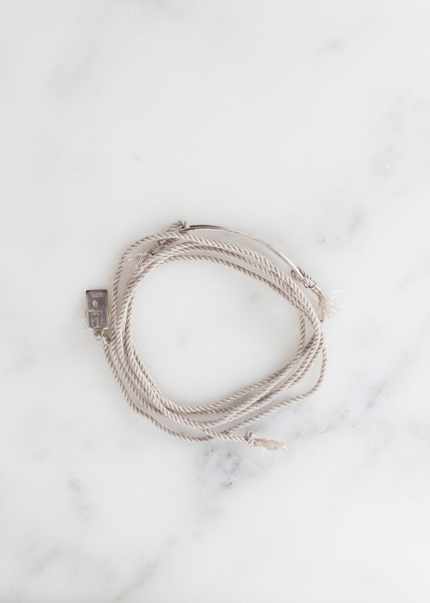 Bracelet 85 in Grey Silk/Silver - annaclothes