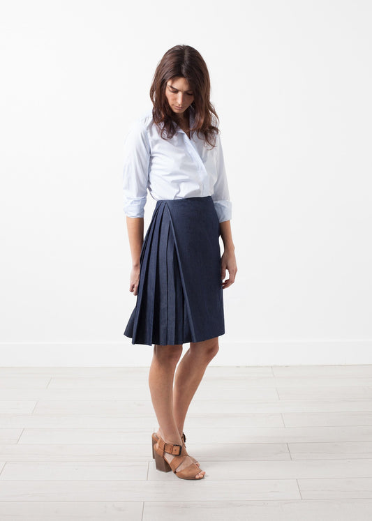 Side Pleat Skirt - annaclothes