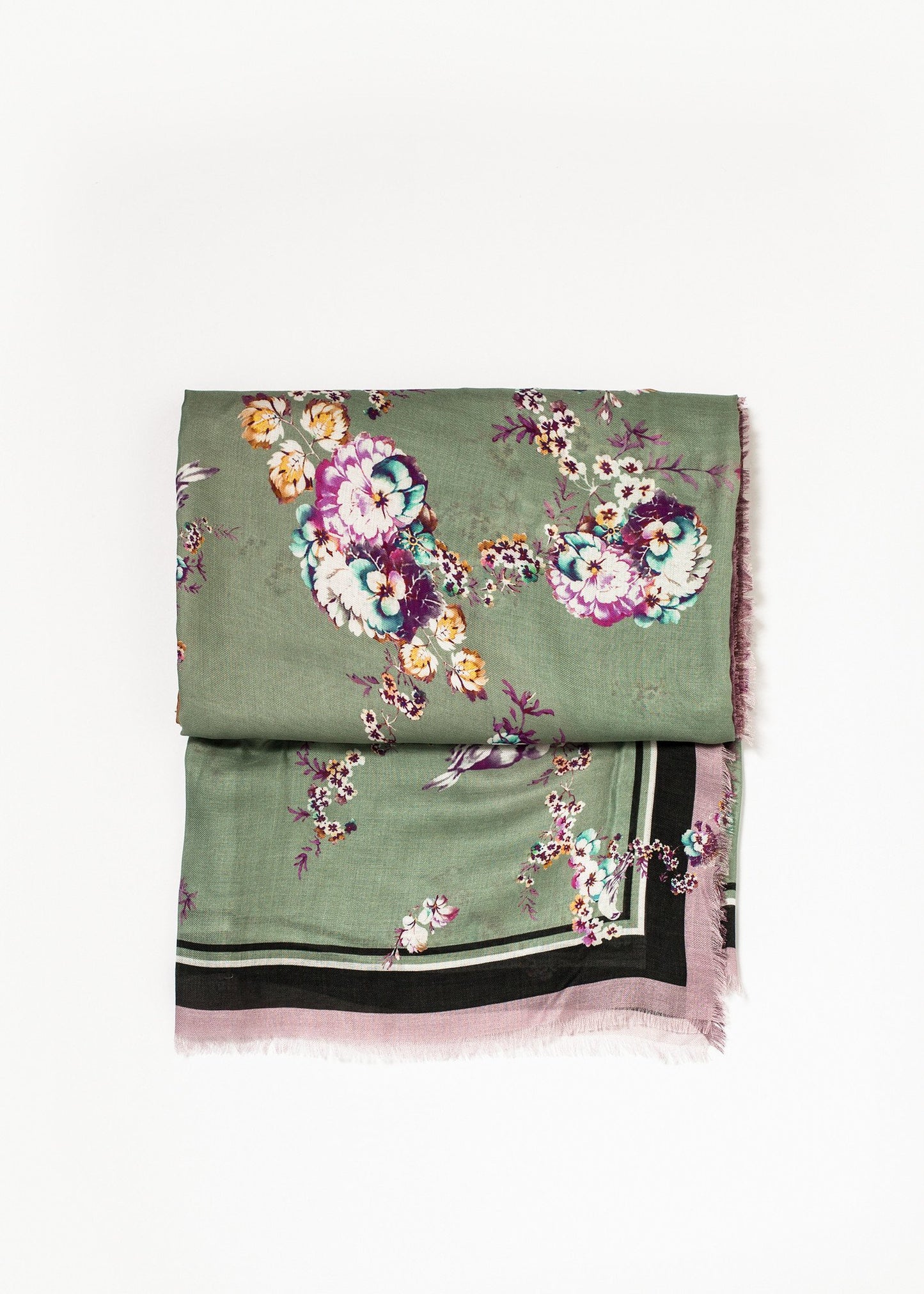 Floral Cashmere Scarf - annaclothes