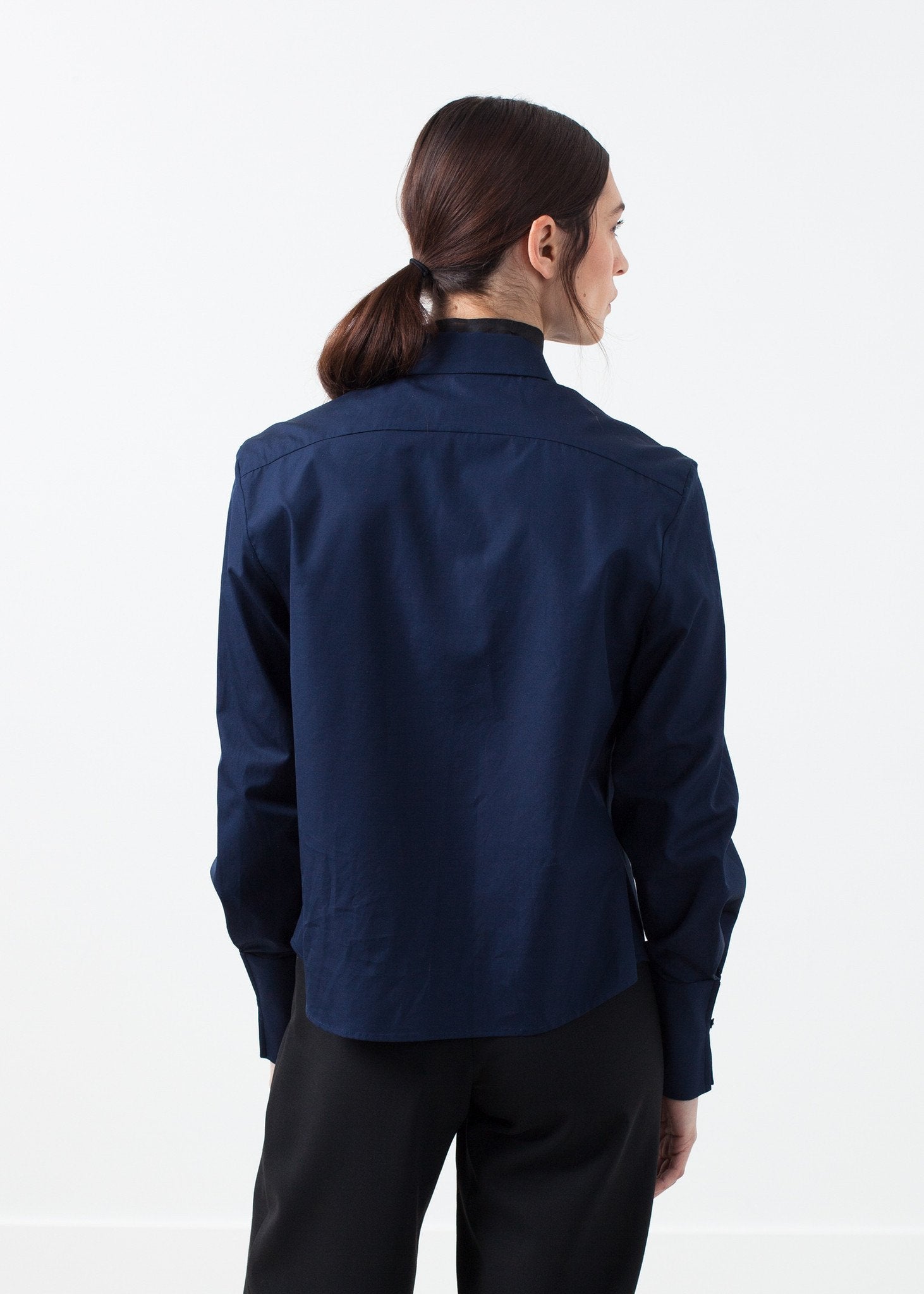 Sheer Silk Collar Button Up - annaclothes