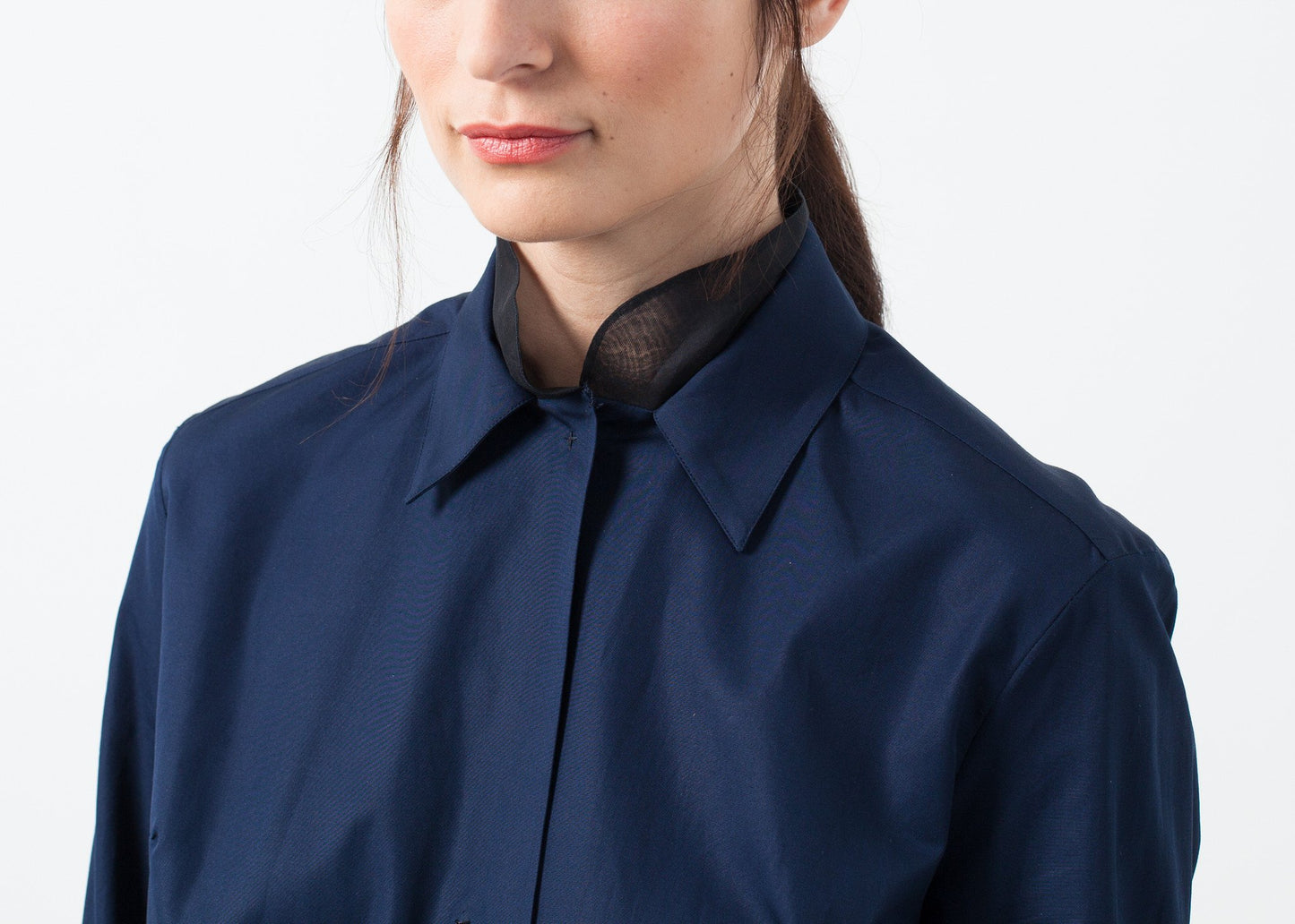 Sheer Silk Collar Button Up - annaclothes