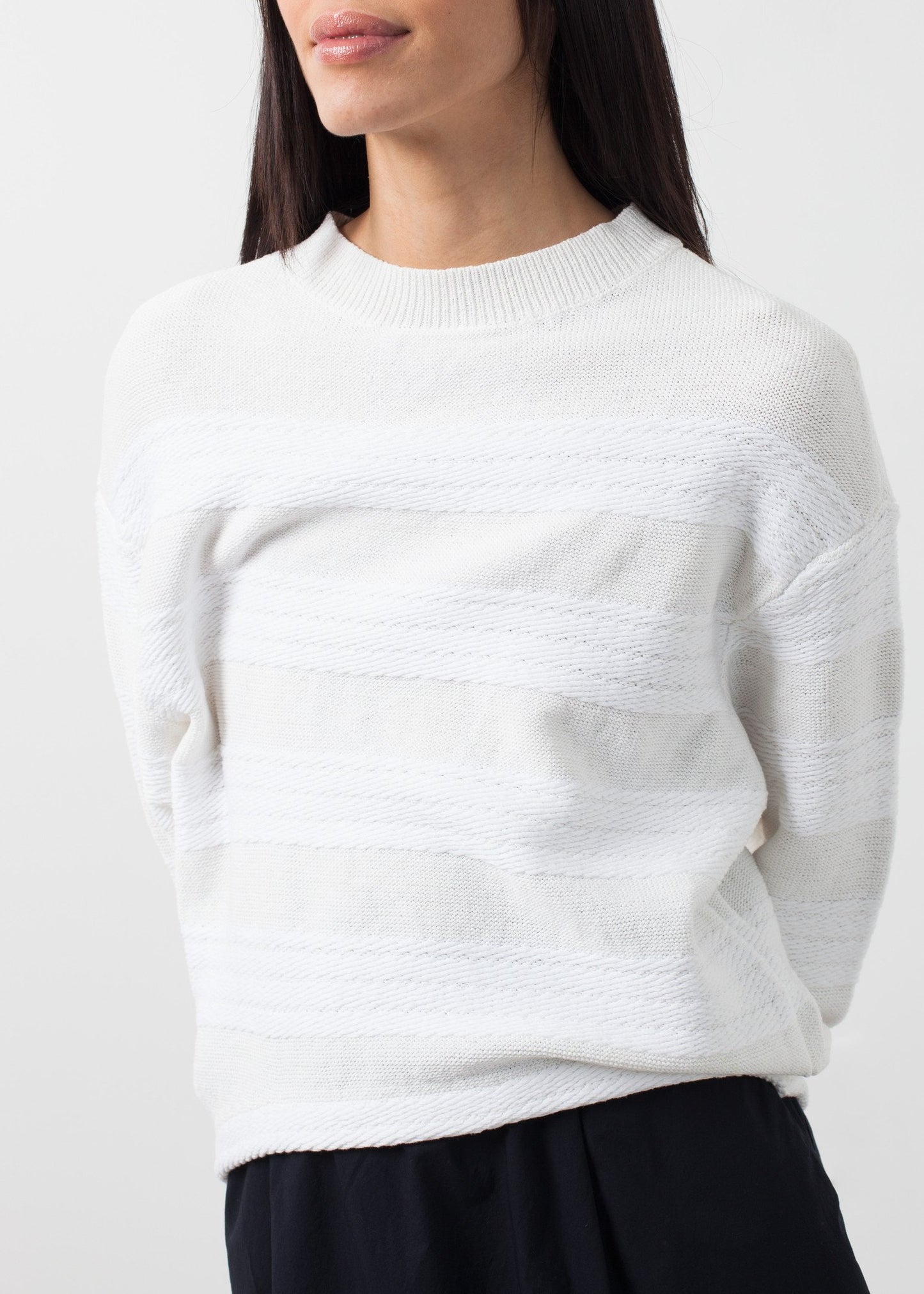 Wide Stripe Sweater - annaclothes