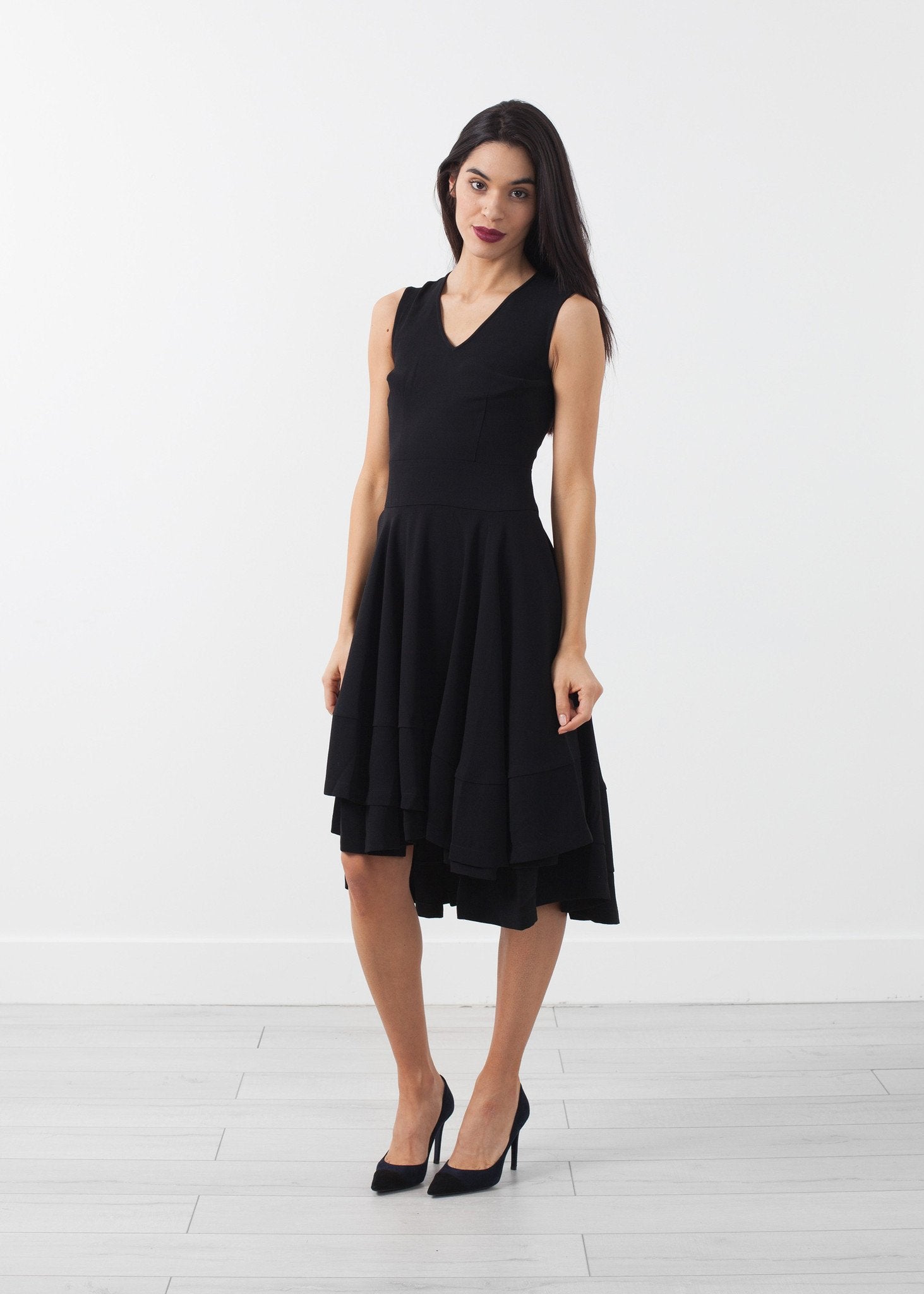 V-Neck Dress - annaclothes