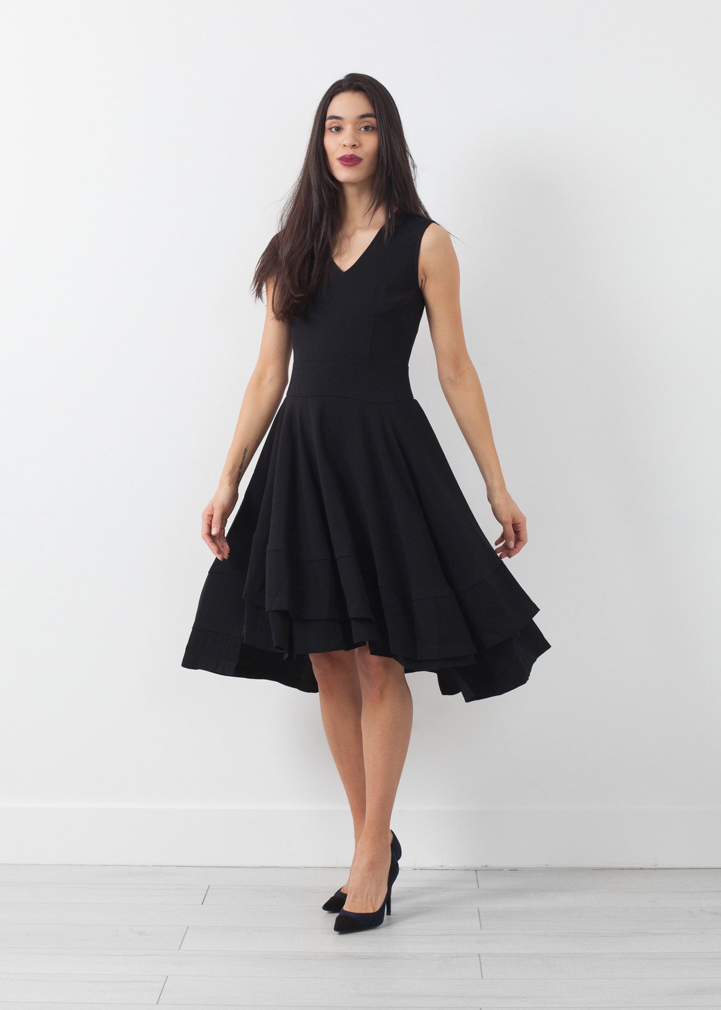 V-Neck Dress - annaclothes