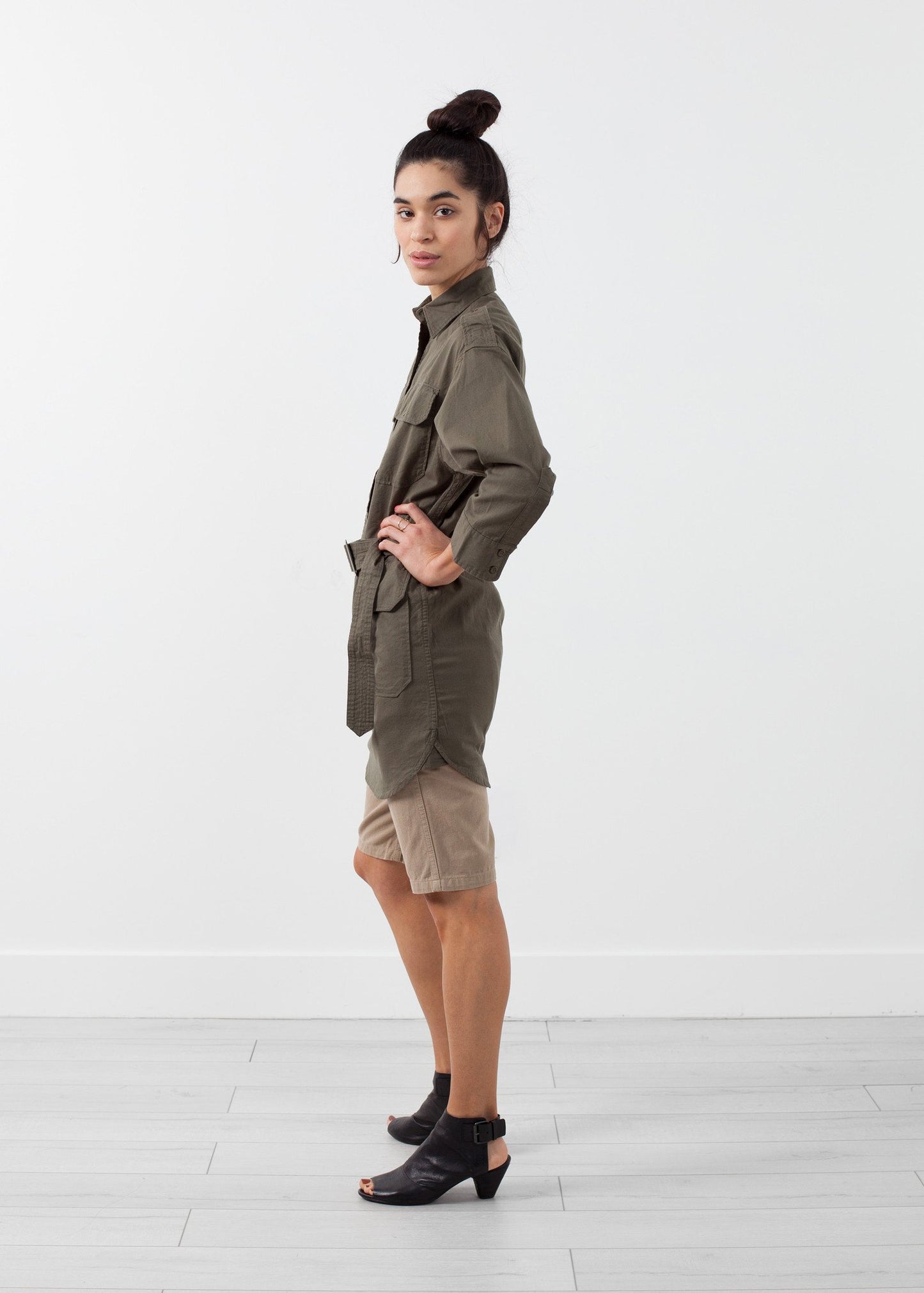 Belted Surplus Dress - annaclothes