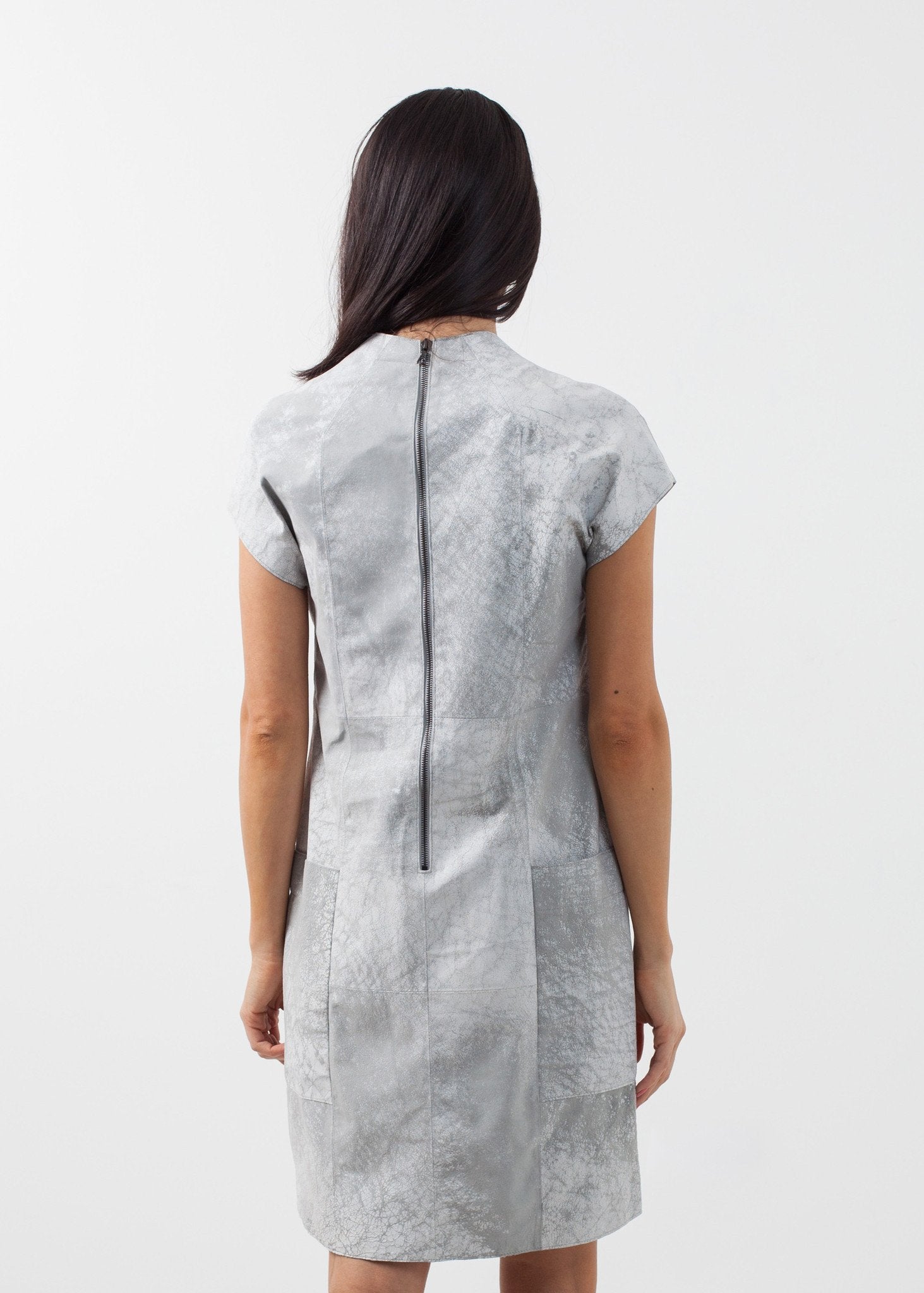 Polygon Leather Dress - annaclothes