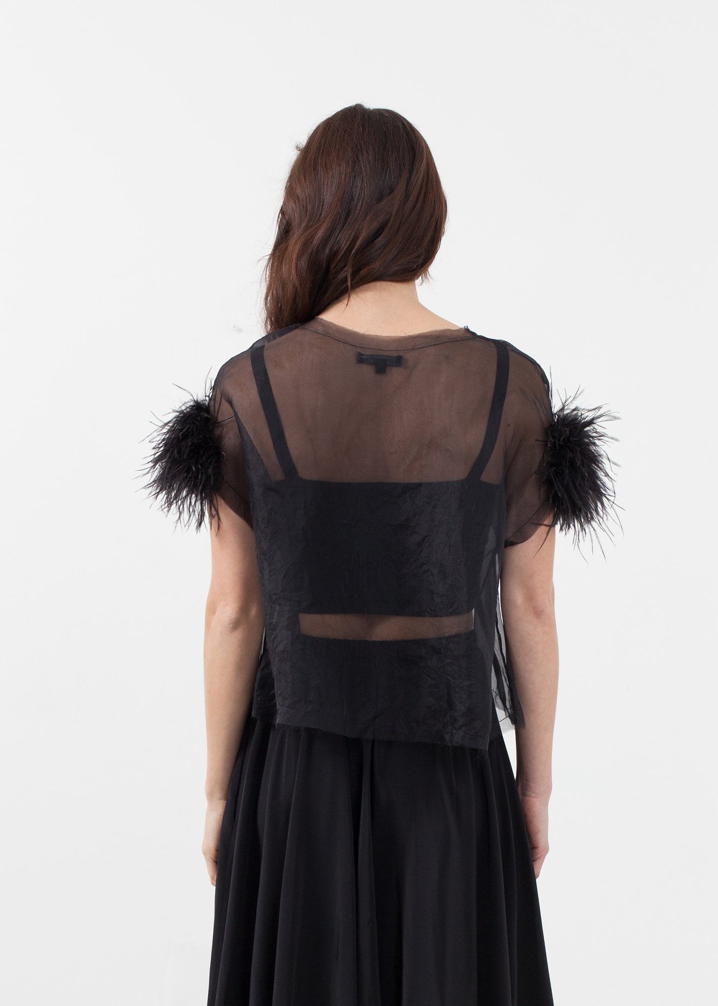 Organza Feather Top - annaclothes