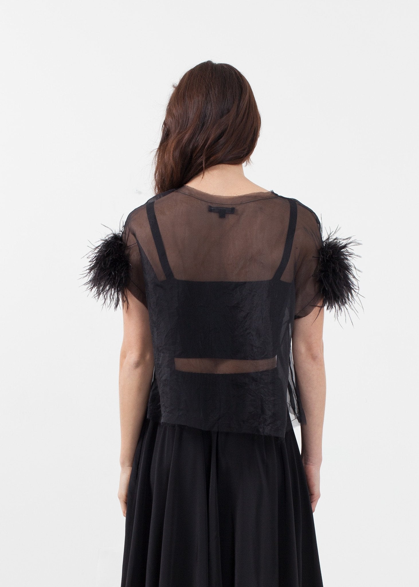 Organza Feather Top - annaclothes