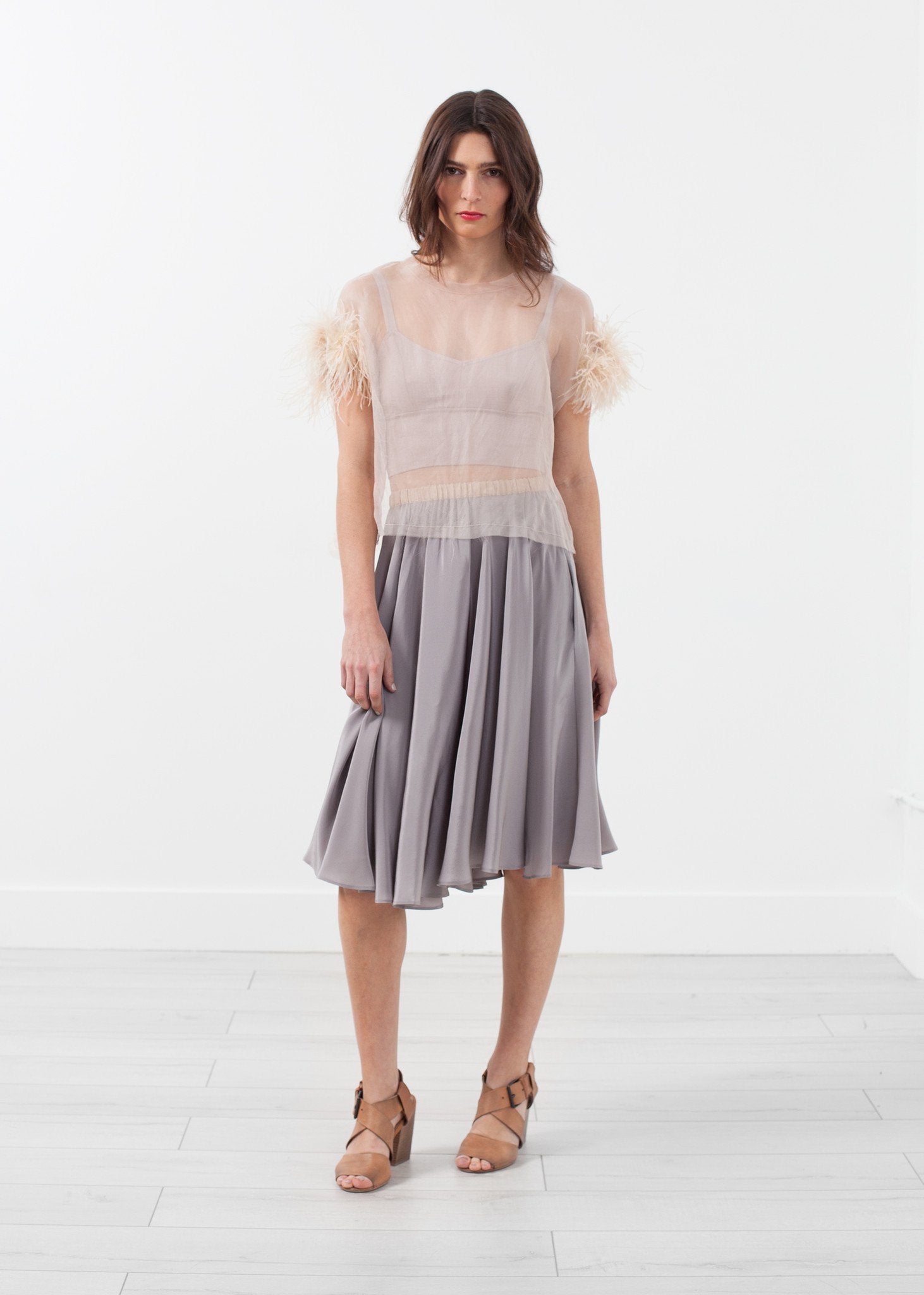 Organza Feather Top - annaclothes