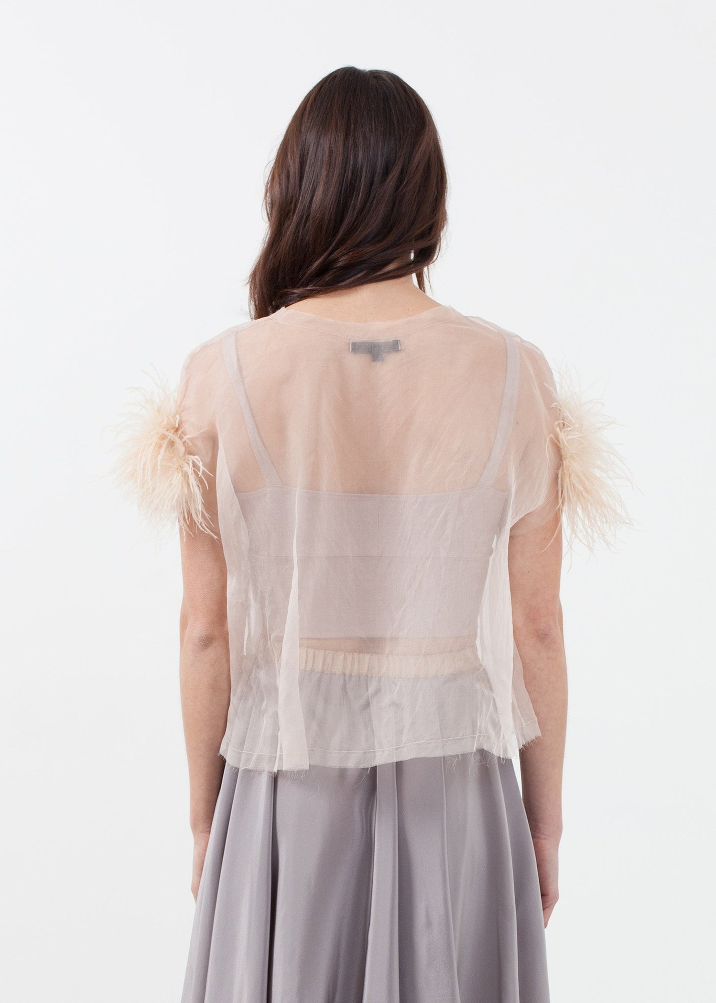 Organza Feather Top - annaclothes
