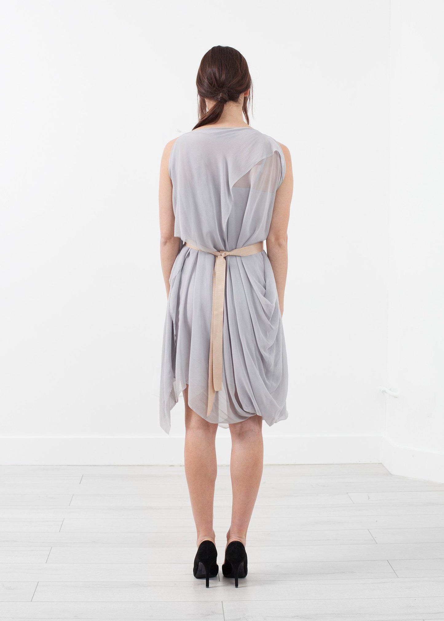 Chiffon Draped Dress - annaclothes