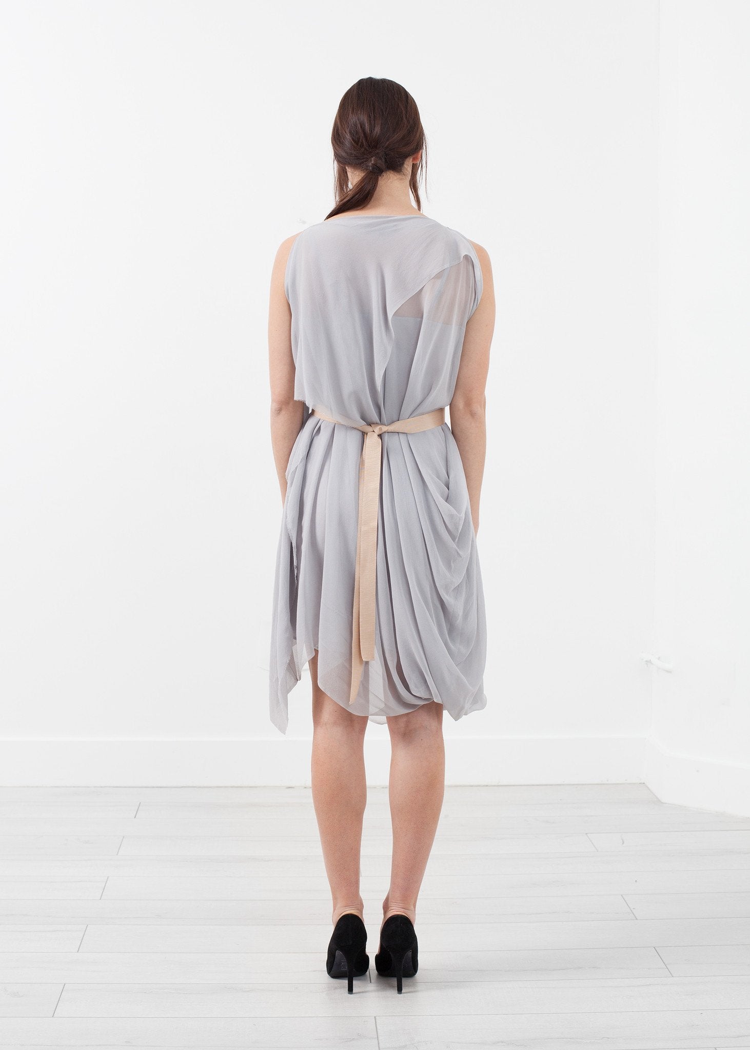 Chiffon Draped Dress - annaclothes