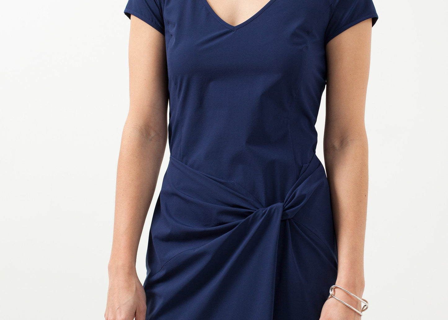 V-Neck Twist Dress - annaclothes