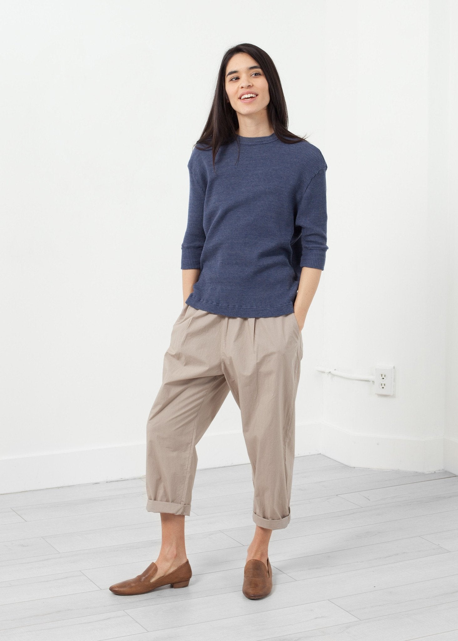 Melange Waffle Top - annaclothes