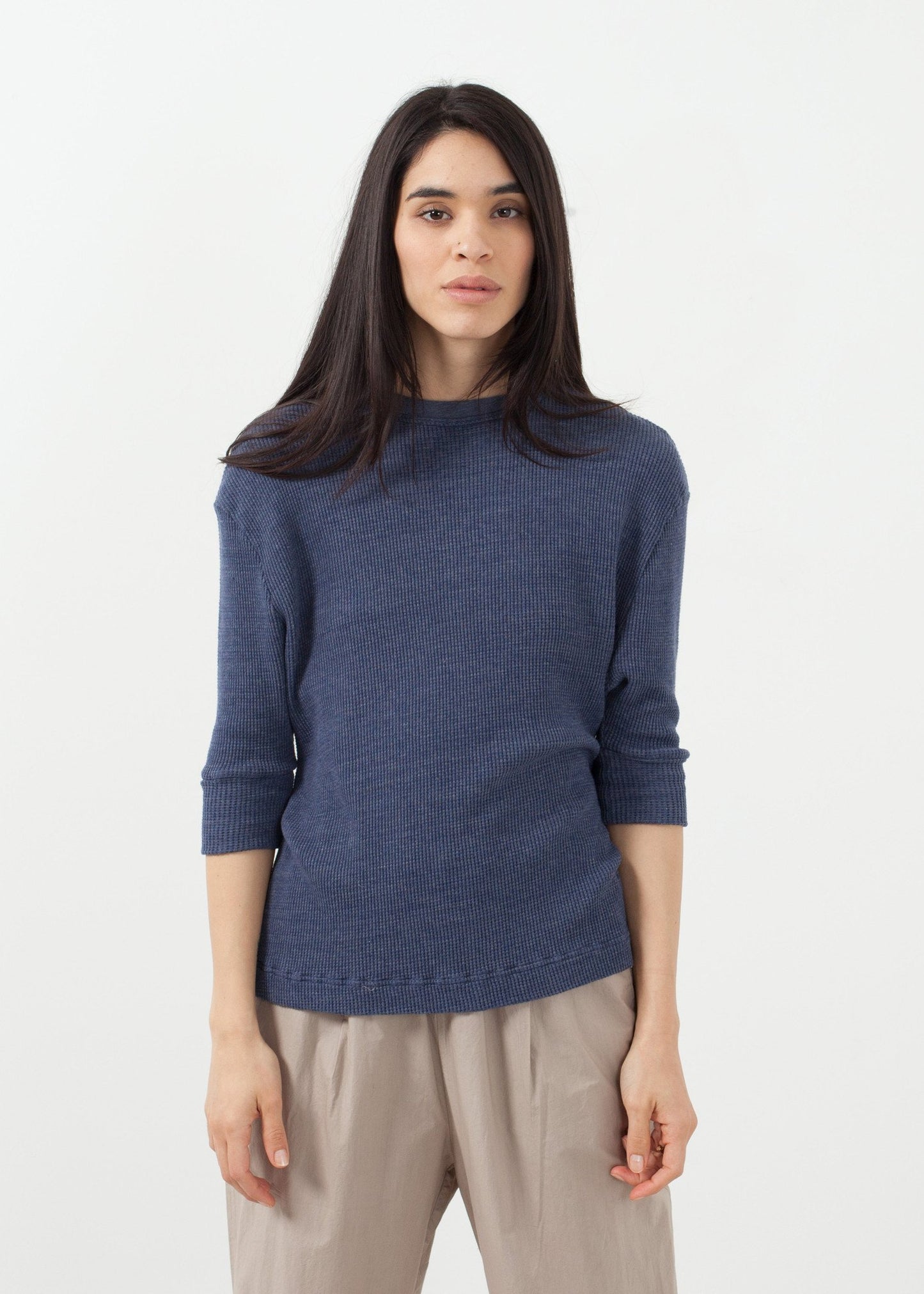 Melange Waffle Top - annaclothes