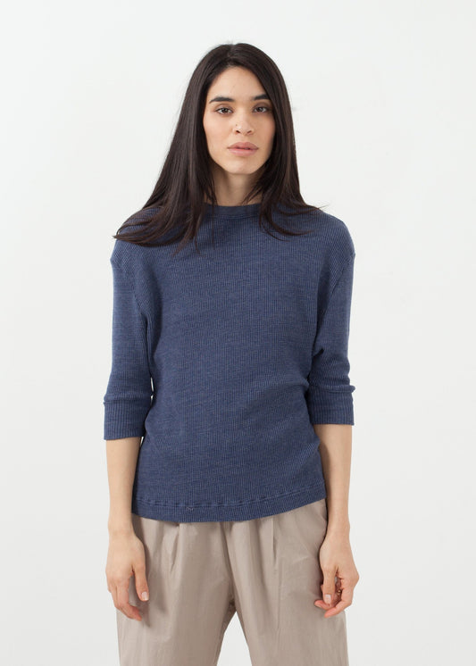 Melange Waffle Top - annaclothes