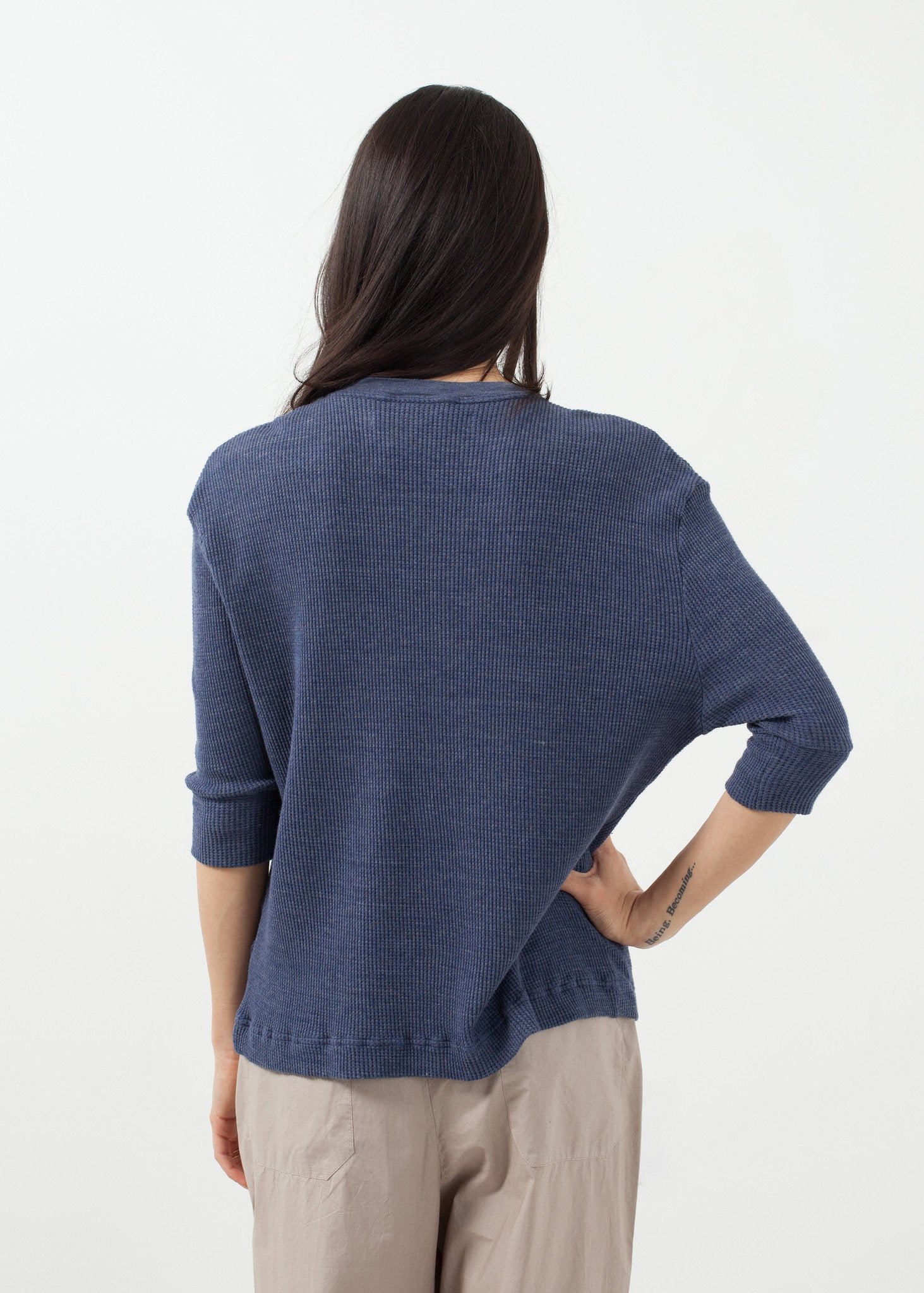Melange Waffle Top - annaclothes