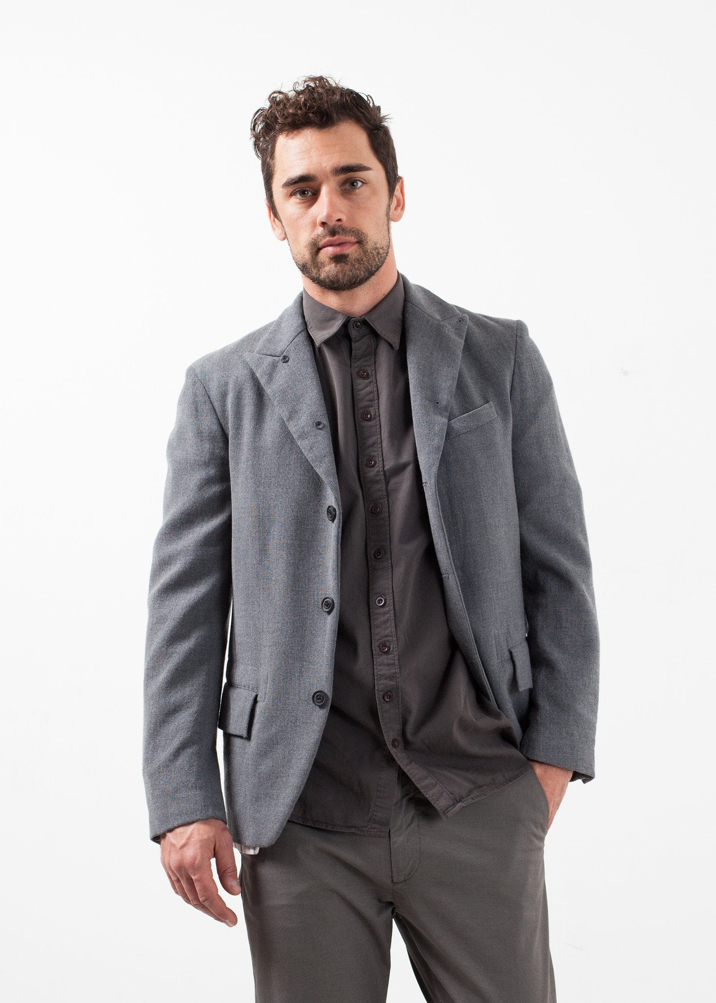 Washed Wool Blazer - annaclothes