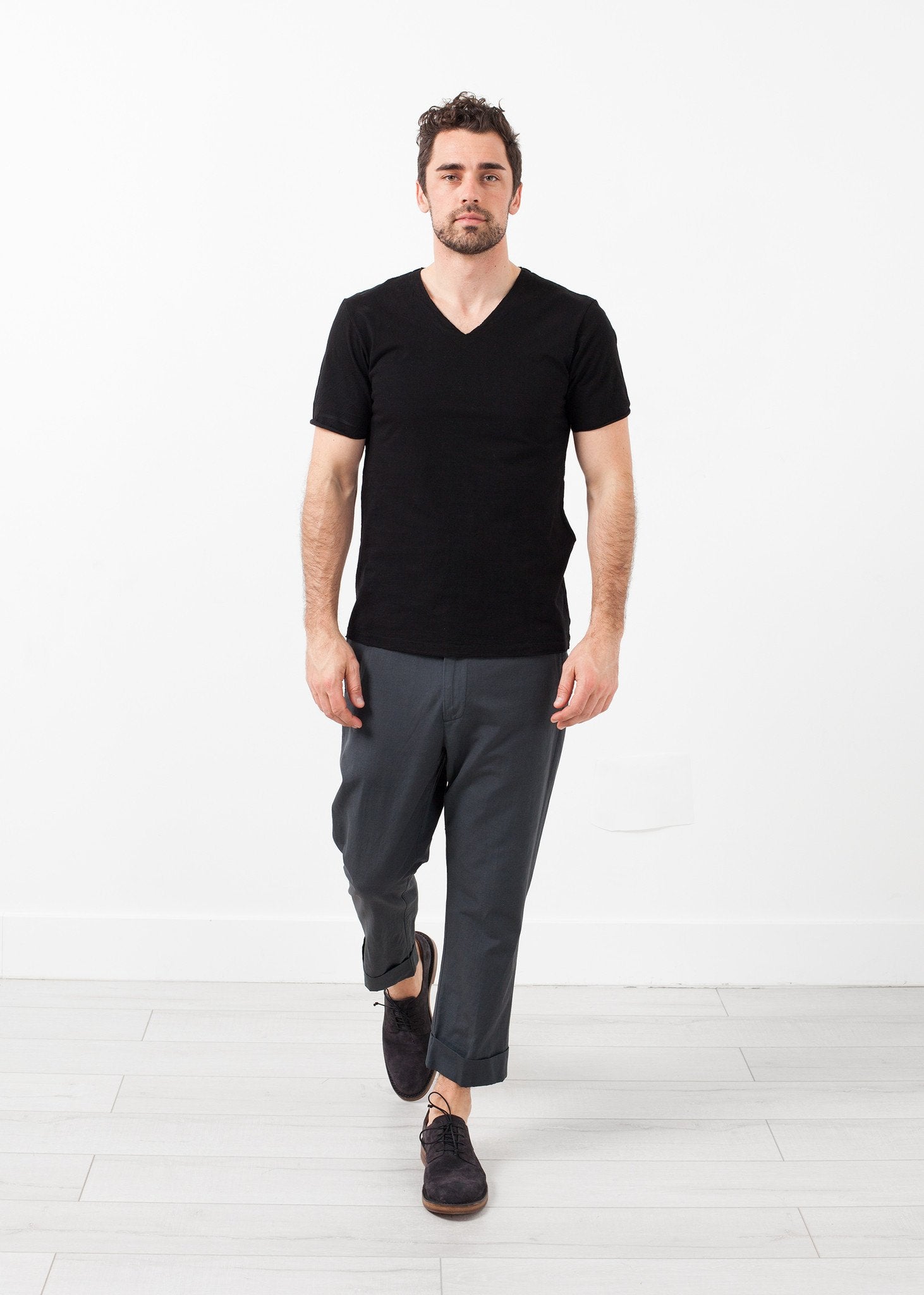 Flat Front Cuffed Trouser - annaclothes