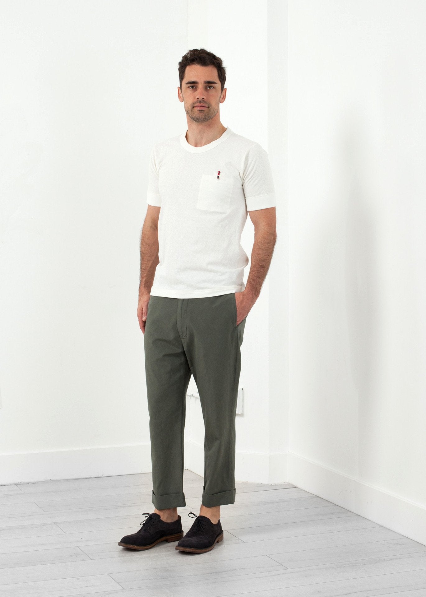 Flat Front Cuffed Trouser - annaclothes