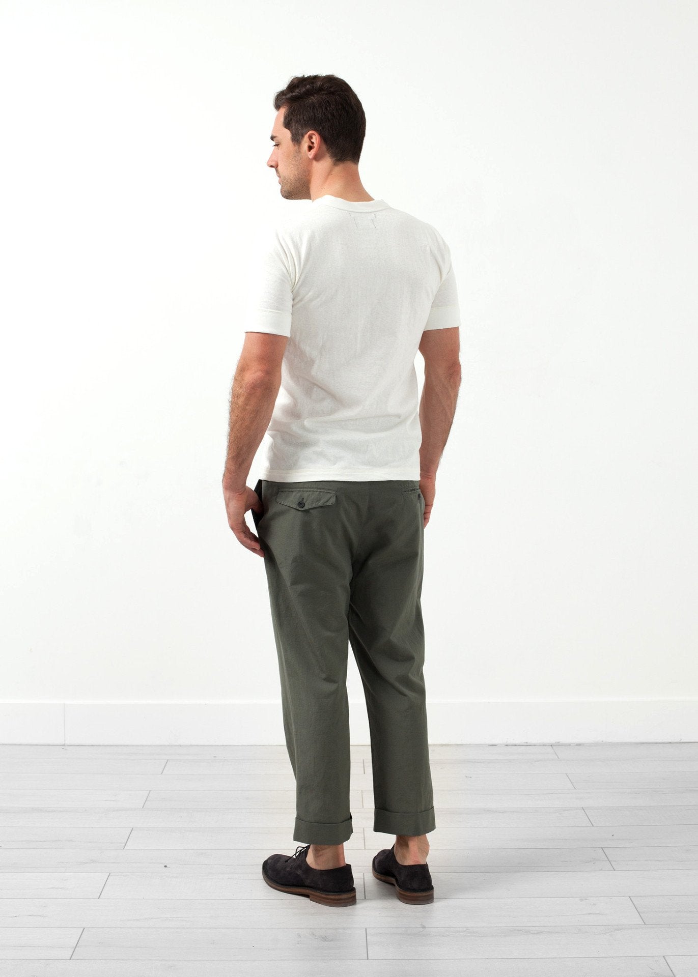 Flat Front Cuffed Trouser - annaclothes