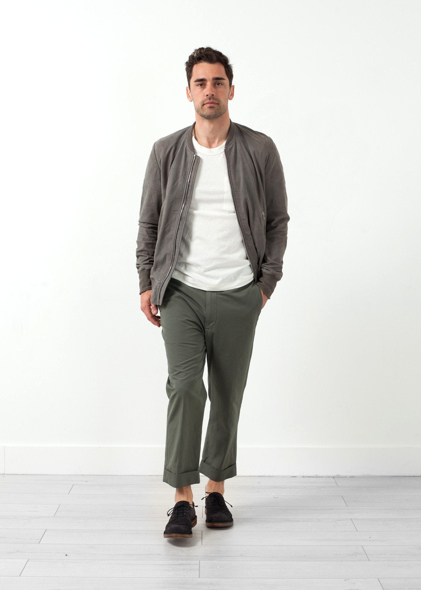 Flat Front Cuffed Trouser - annaclothes