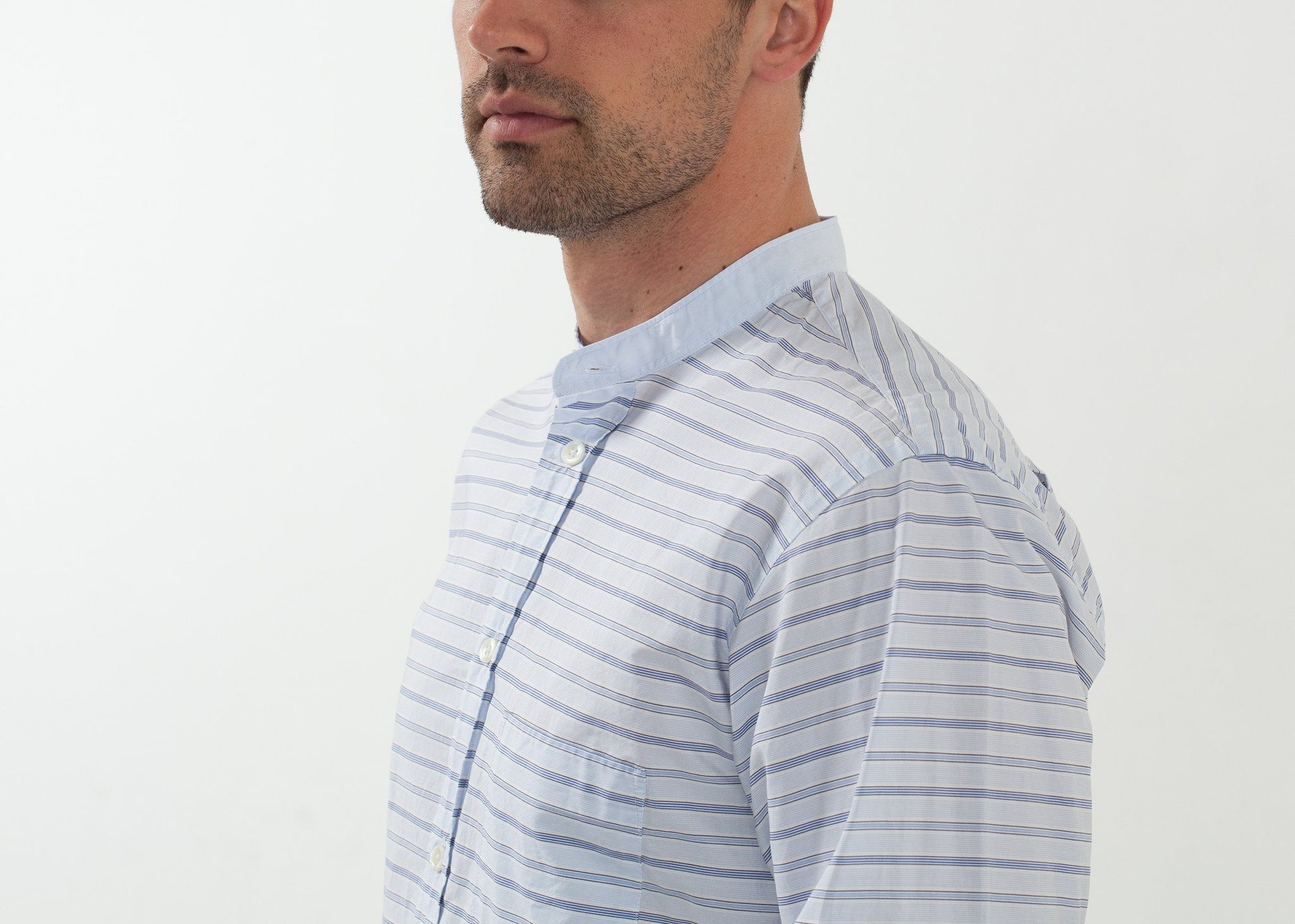 Mandarin Collar Formal Shirt - annaclothes
