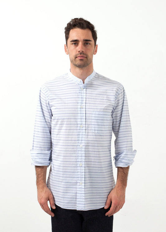 Mandarin Collar Formal Shirt - annaclothes
