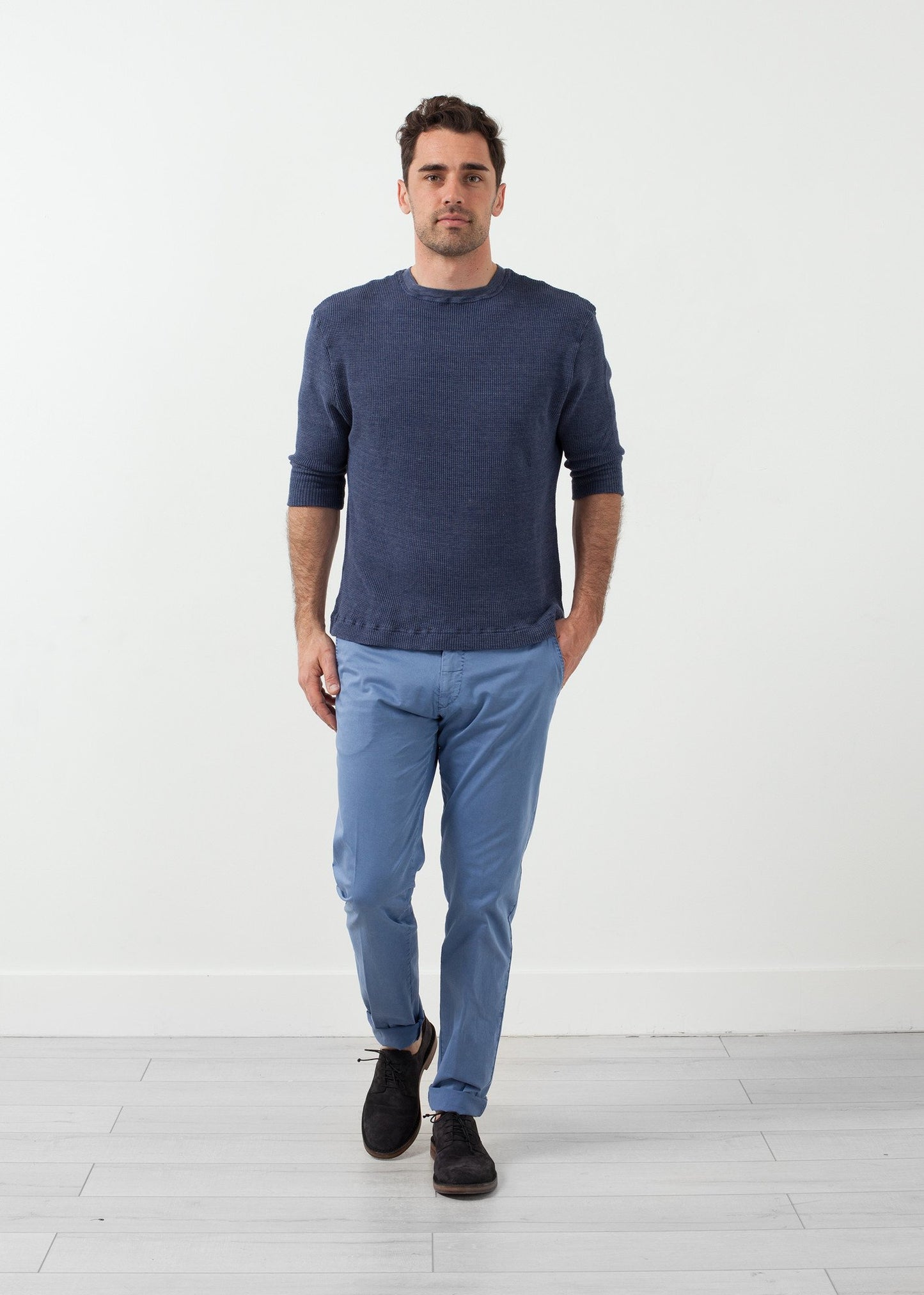 Melange Waffle Top - annaclothes