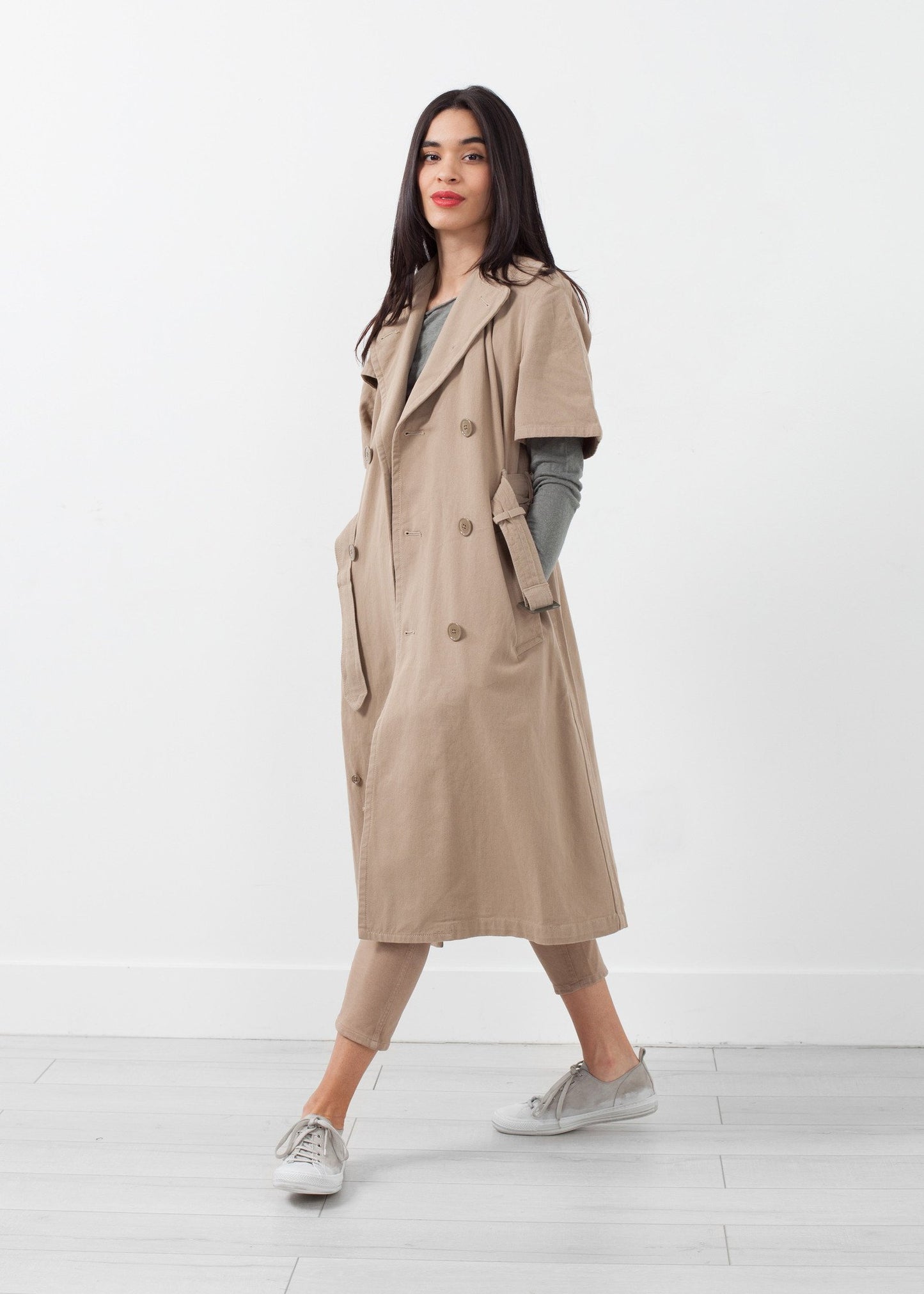 Rolled Sleeve Trenchcoat - annaclothes