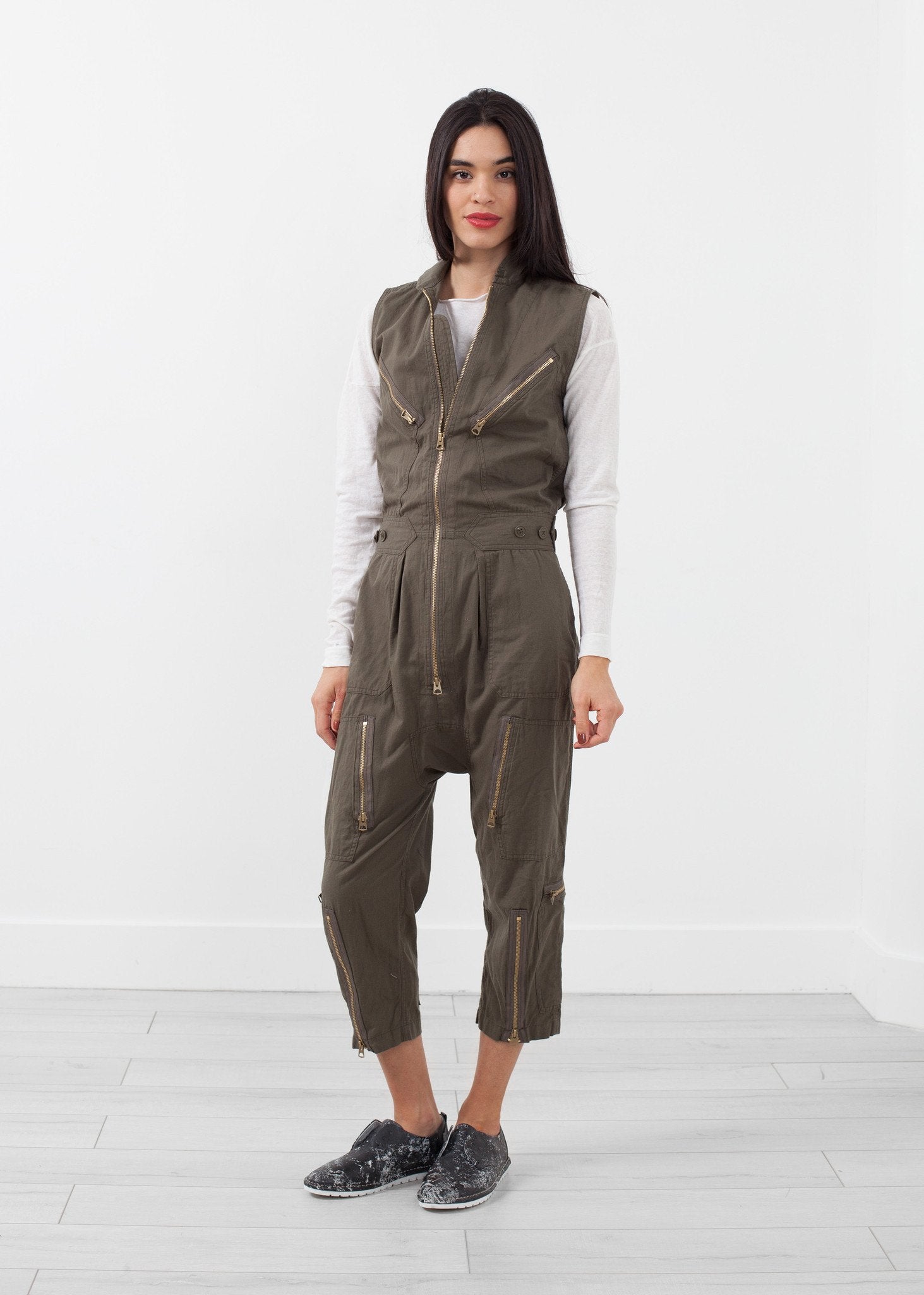 Sleeveless Harem Flightsuit - annaclothes