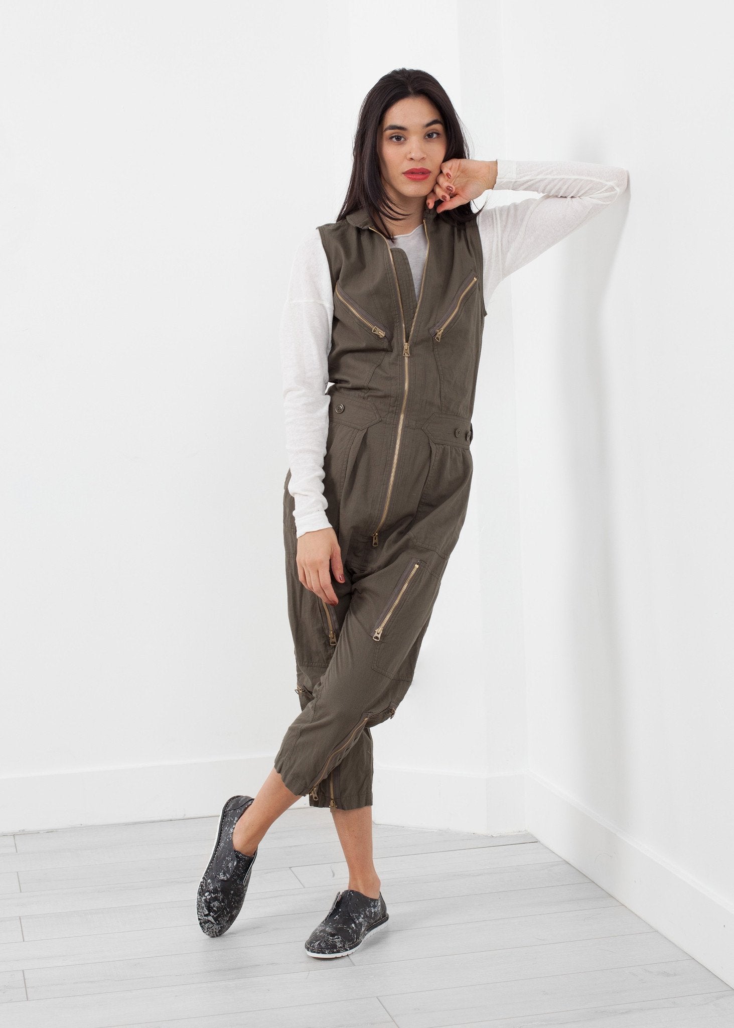 Sleeveless Harem Flightsuit - annaclothes