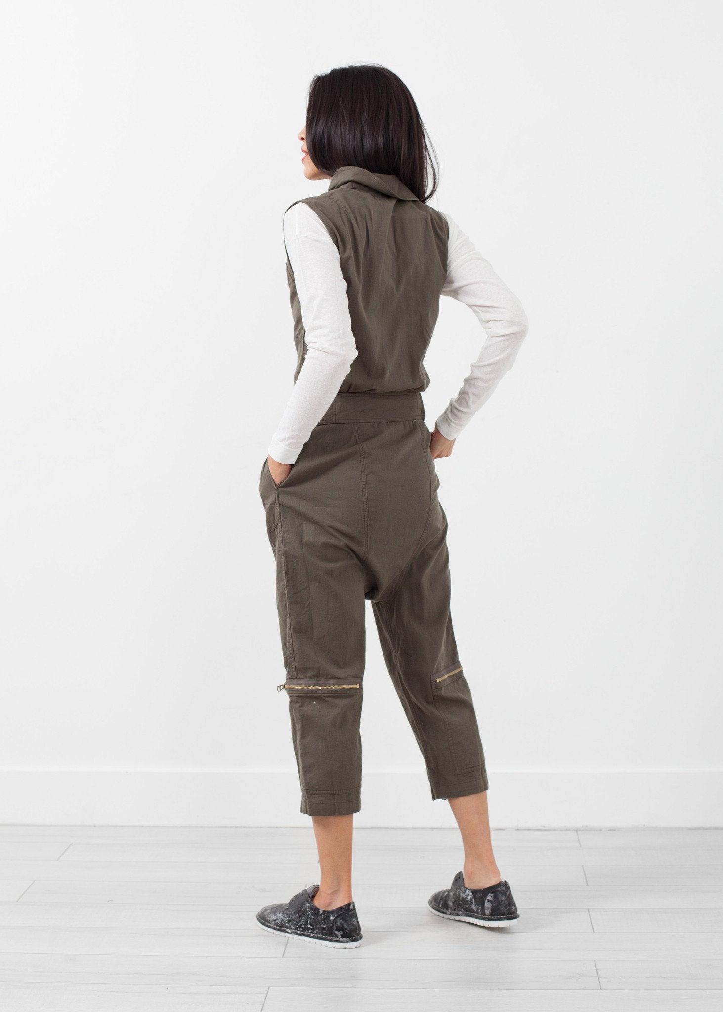 Sleeveless Harem Flightsuit - annaclothes