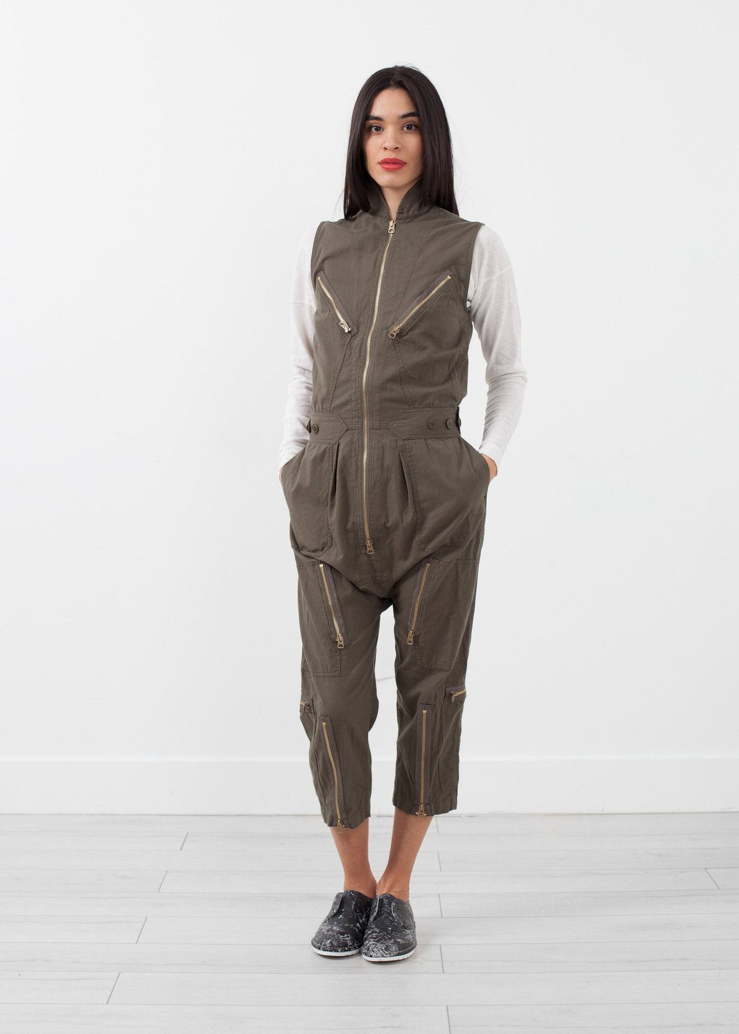 Sleeveless Harem Flightsuit - annaclothes