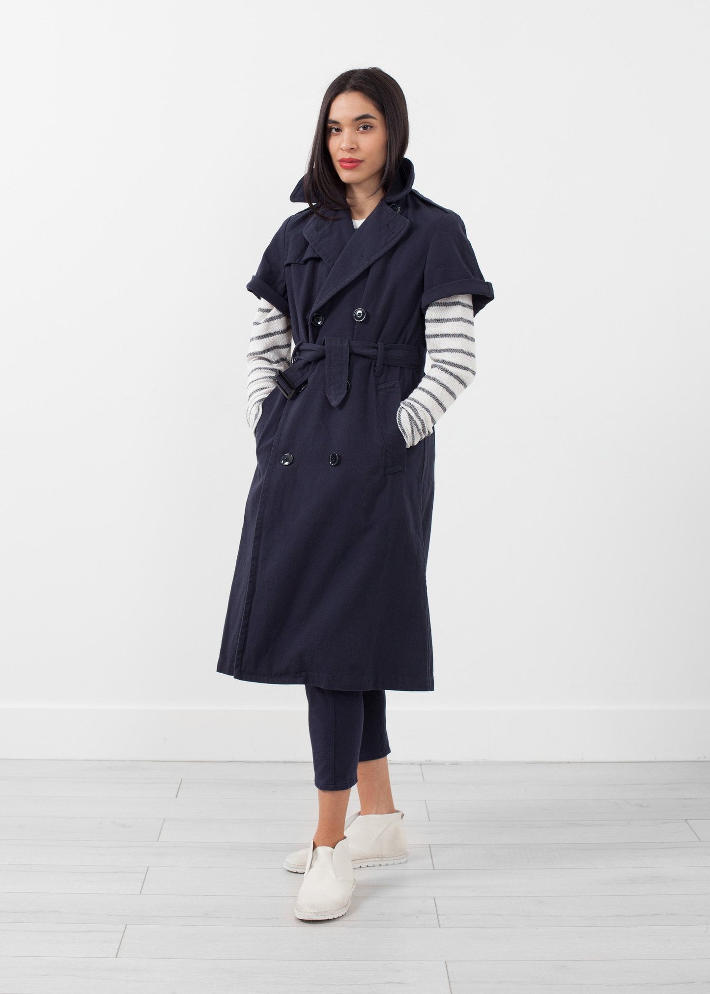 Rolled Sleeve Trenchcoat - annaclothes